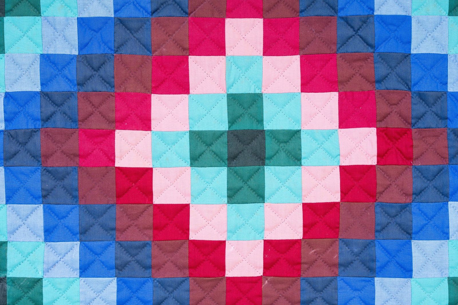 Framed Vintage Patchwork Quilt - 2