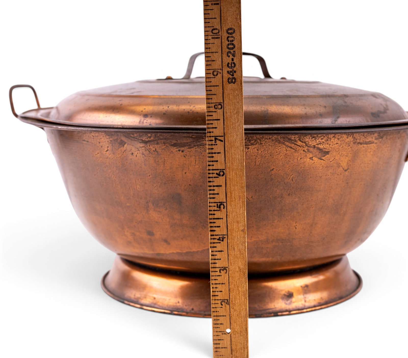 Antique Copper Dough Riser Pot - 7
