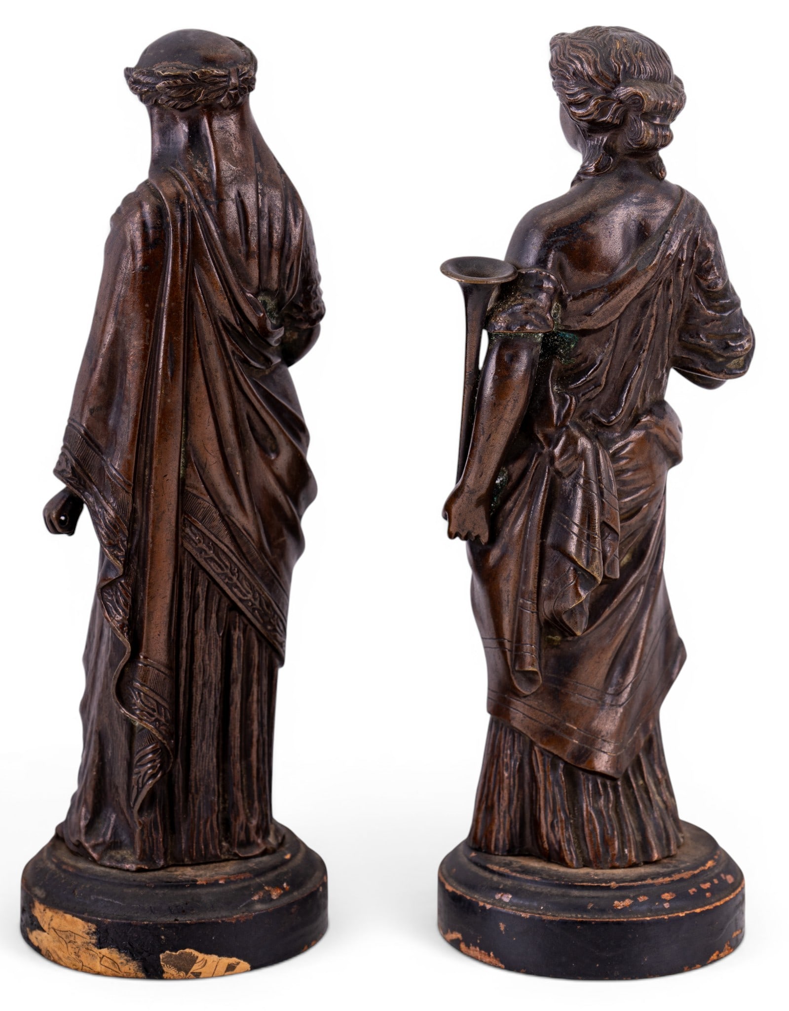 2 Bronzed Figural Statuettes - 2
