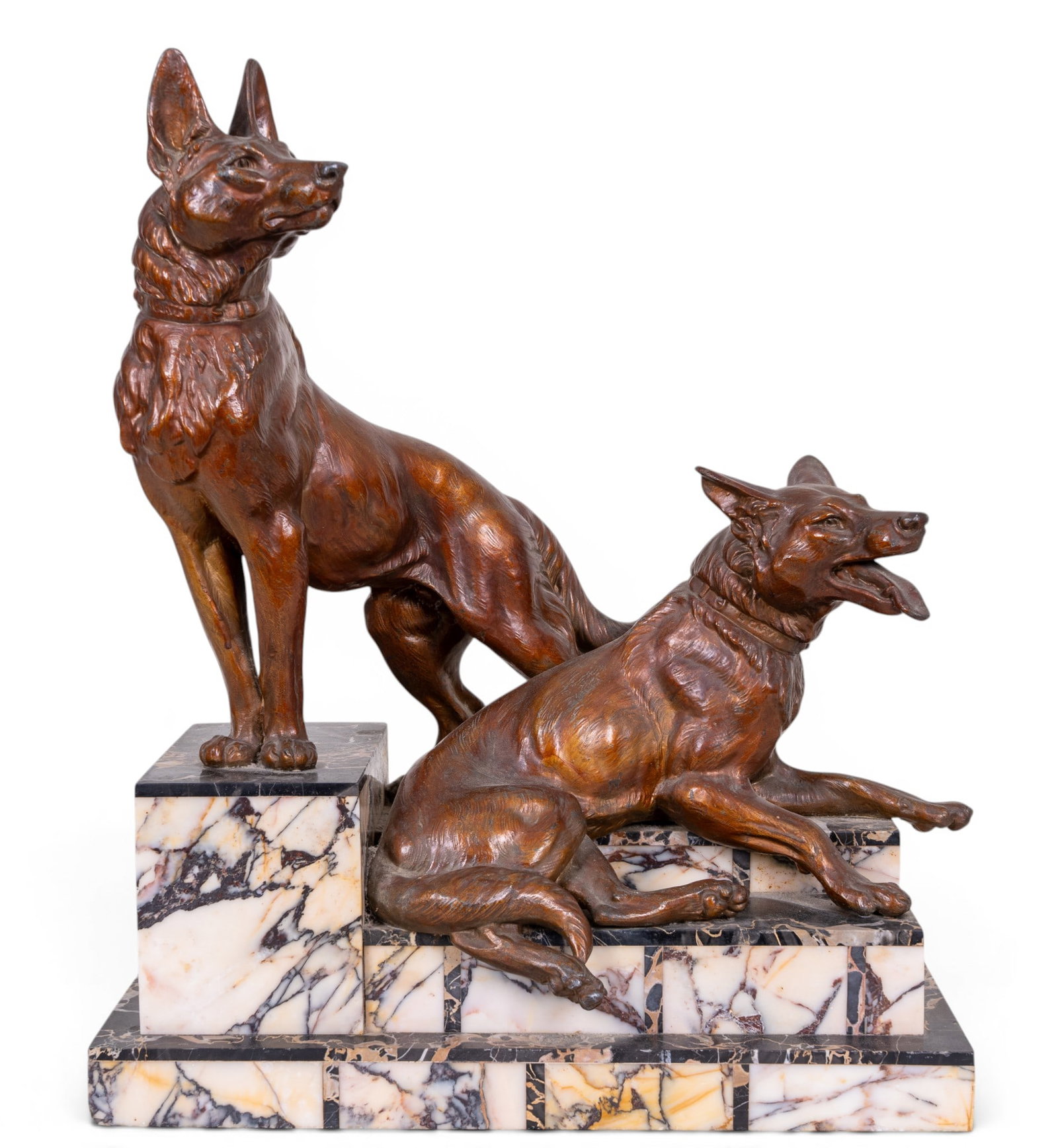 L. Carvin Bronze German Shepherd Sculpture (1 of 9)