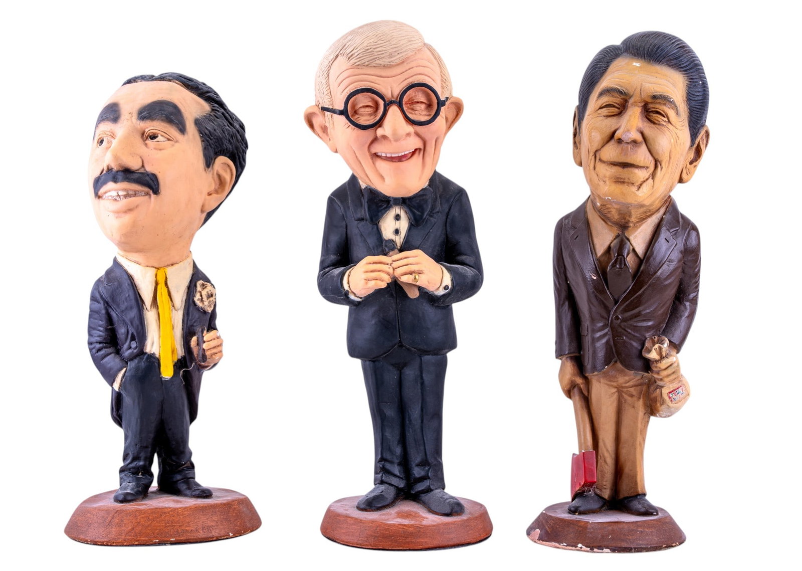3 Esco Chalkware Statues, Reagan, Burns, Marx (1 of 11)