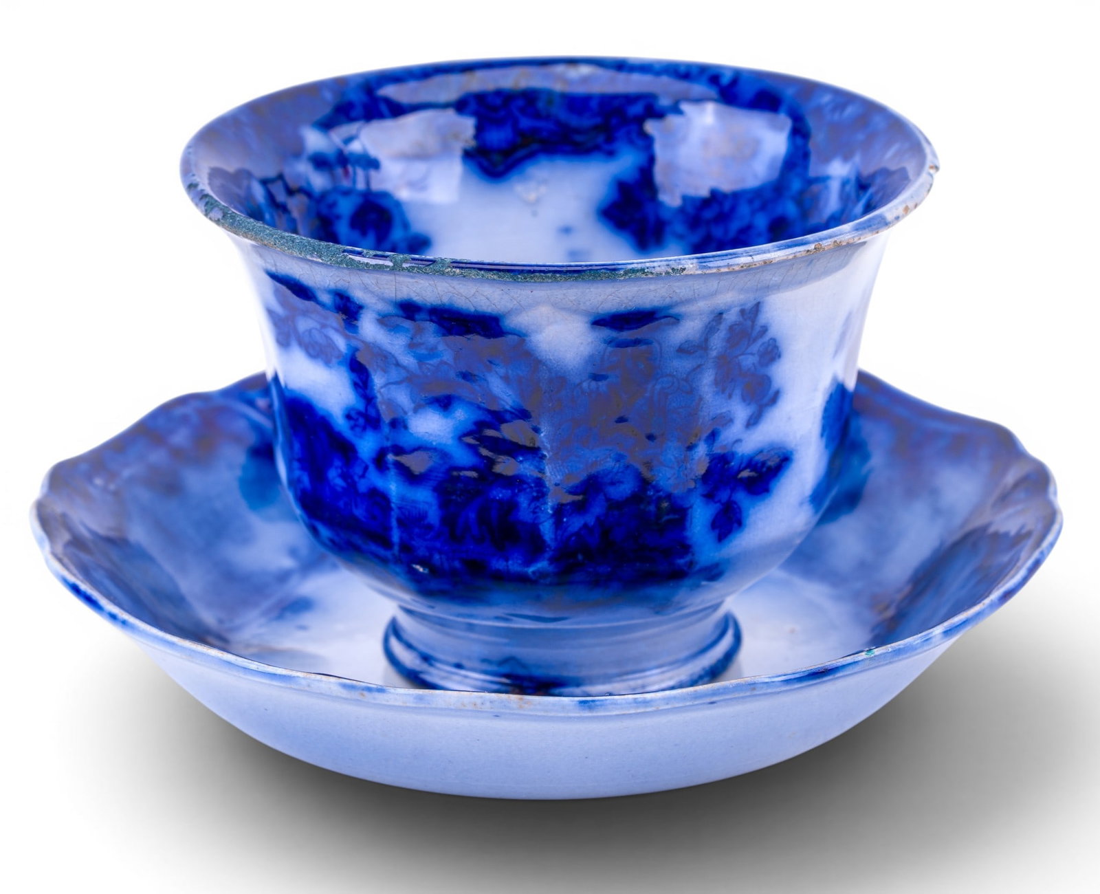 Till & Sons & Chinoiserie Flow Blue Cup & Bowl (1 of 9)