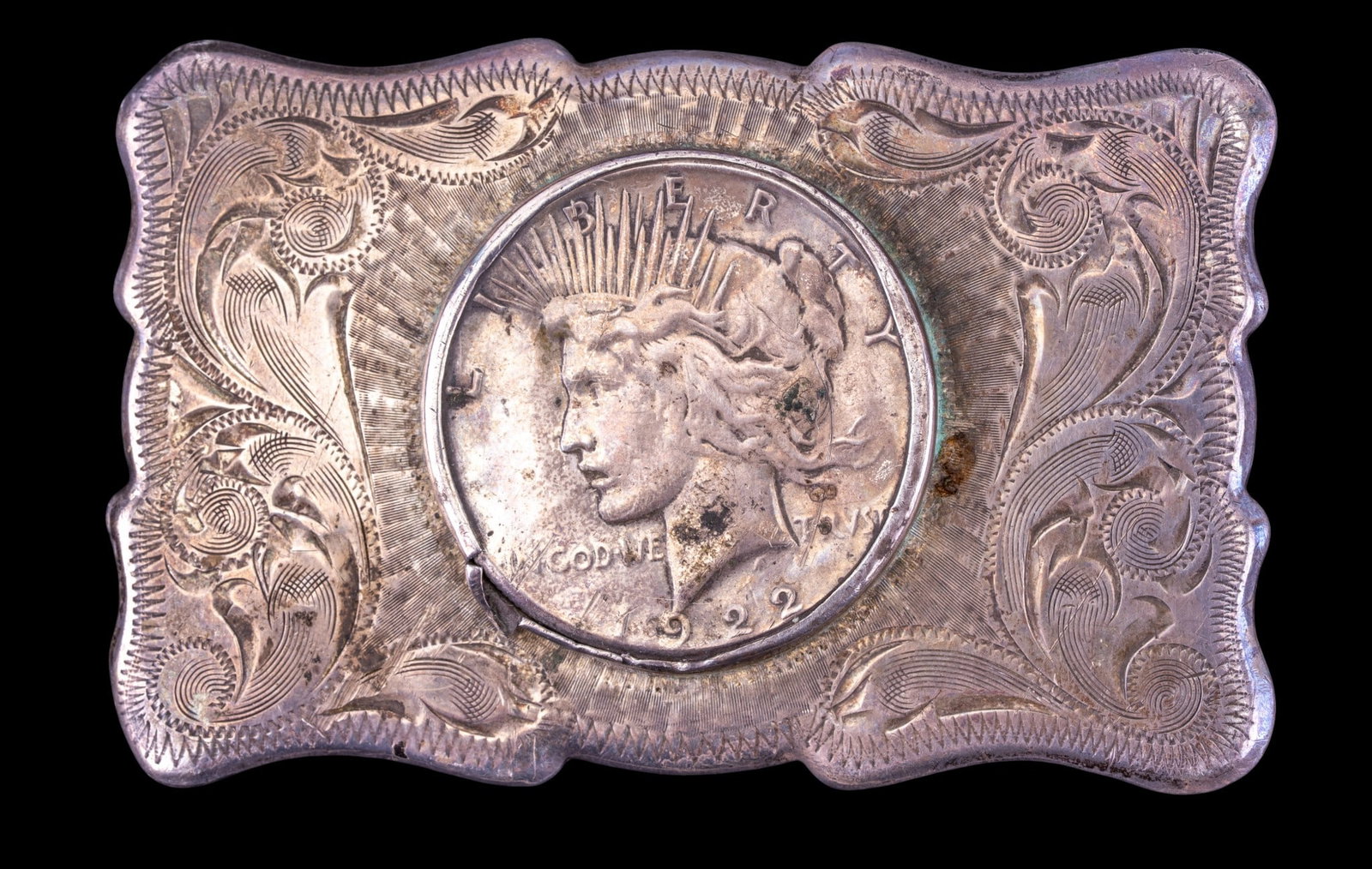 Frontier Buckles Sterling Silver Peace Dollar (1 of 5)