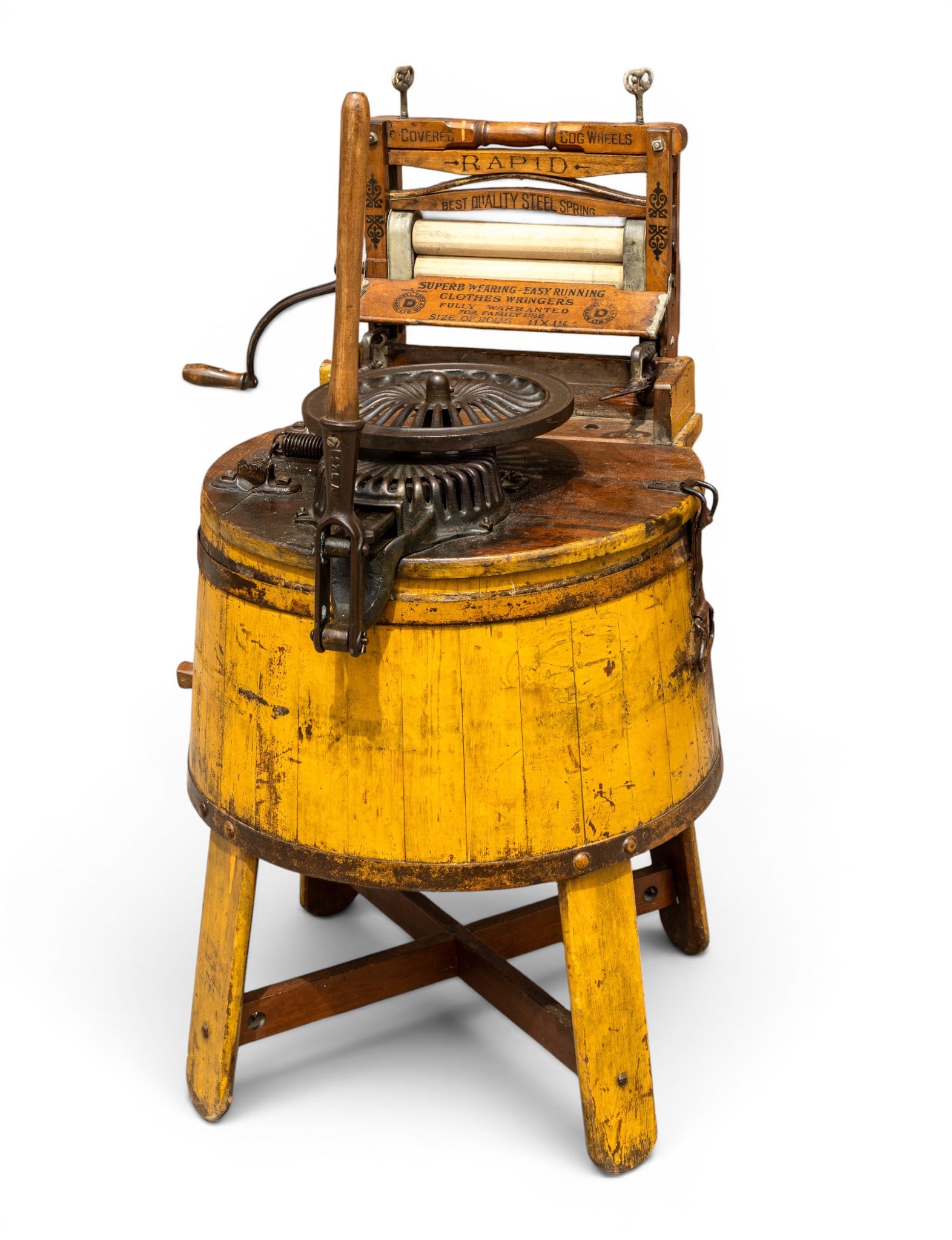 Antique Hand-Crank Barrel Washing Machine (1 of 8)