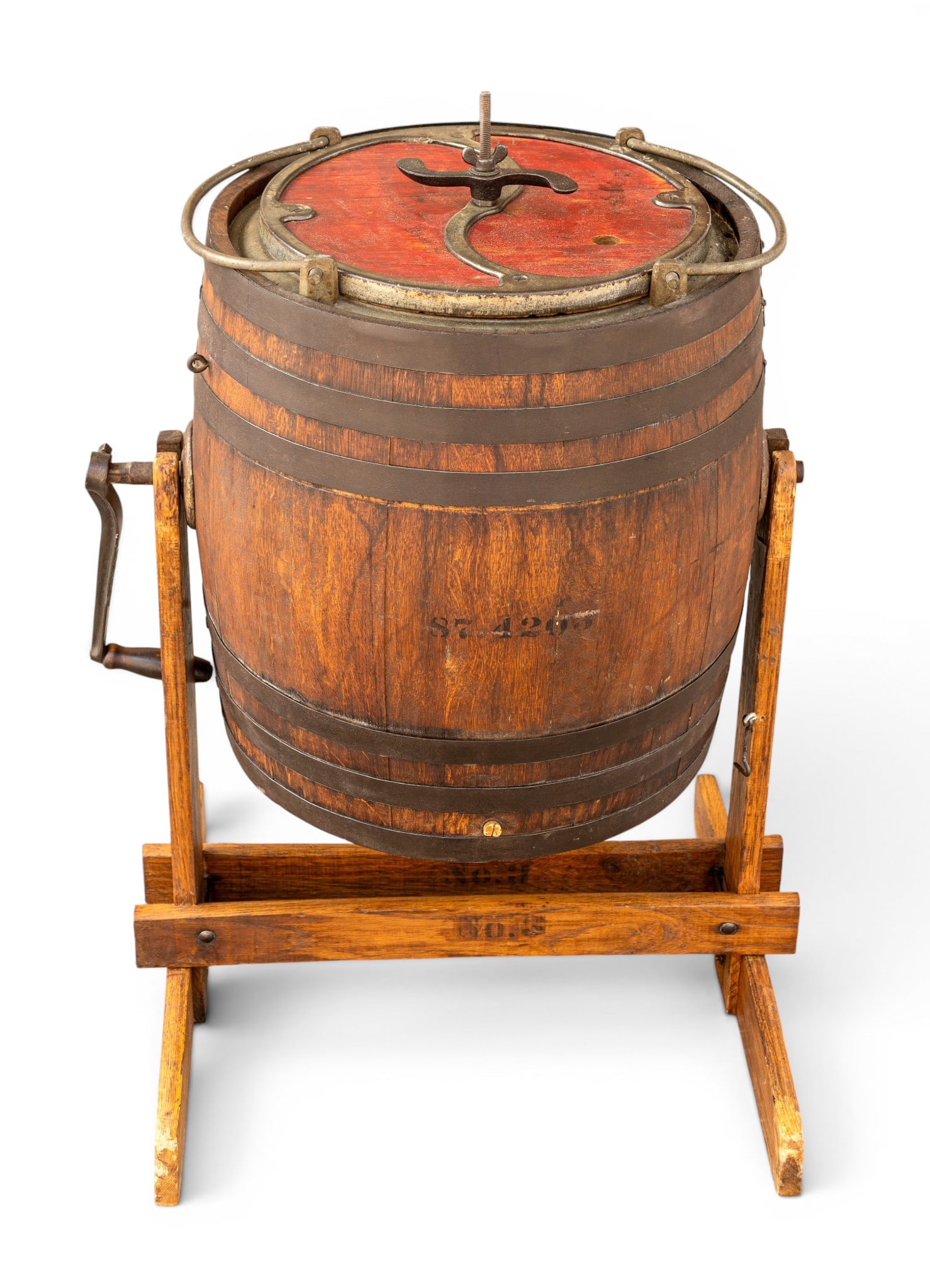 Hawthorne Wooden Barrel Butter Churn on Stand (1 of 11)