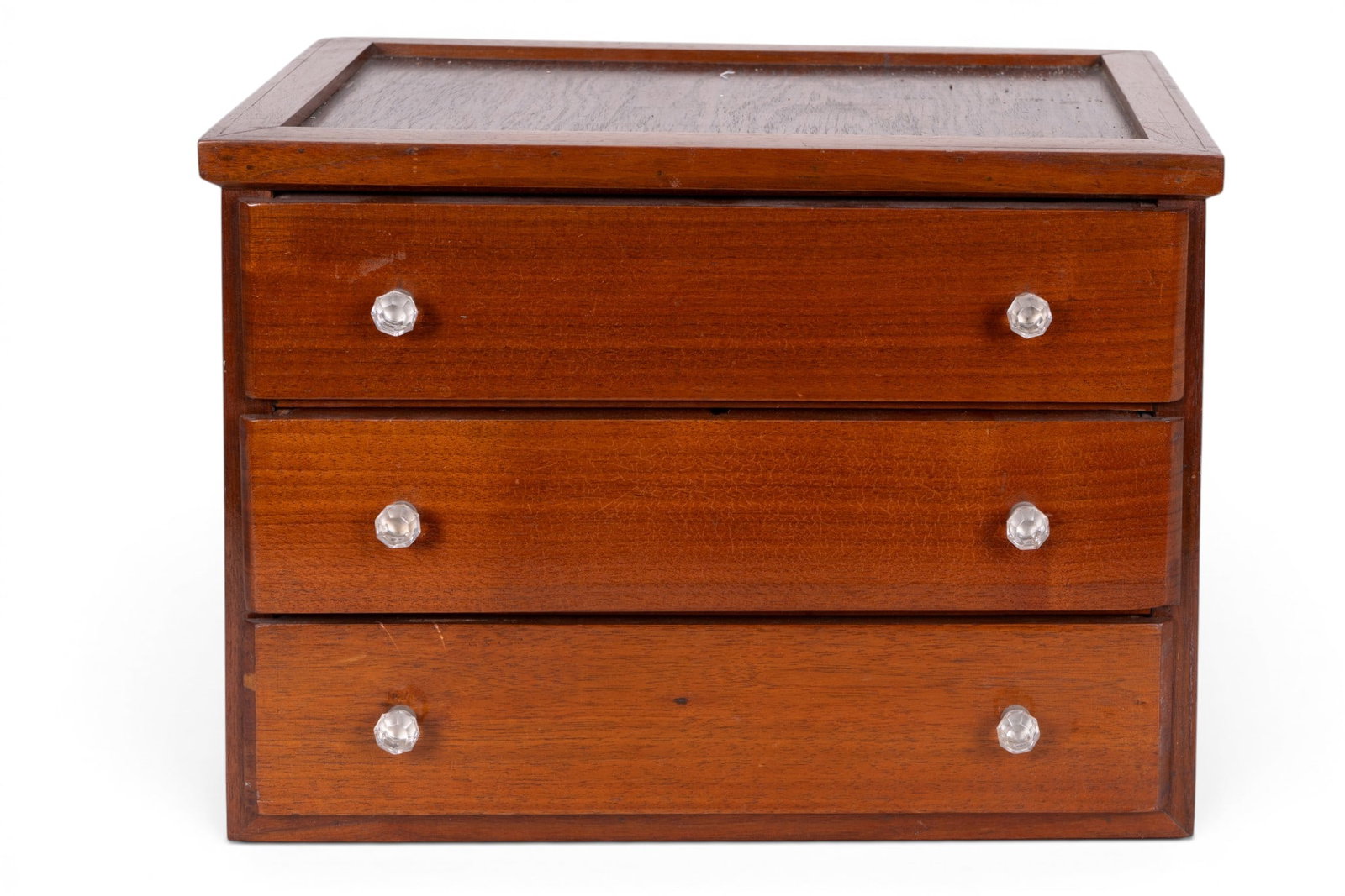 Antique Three Drawer Table Top Cabinet (1 of 8)