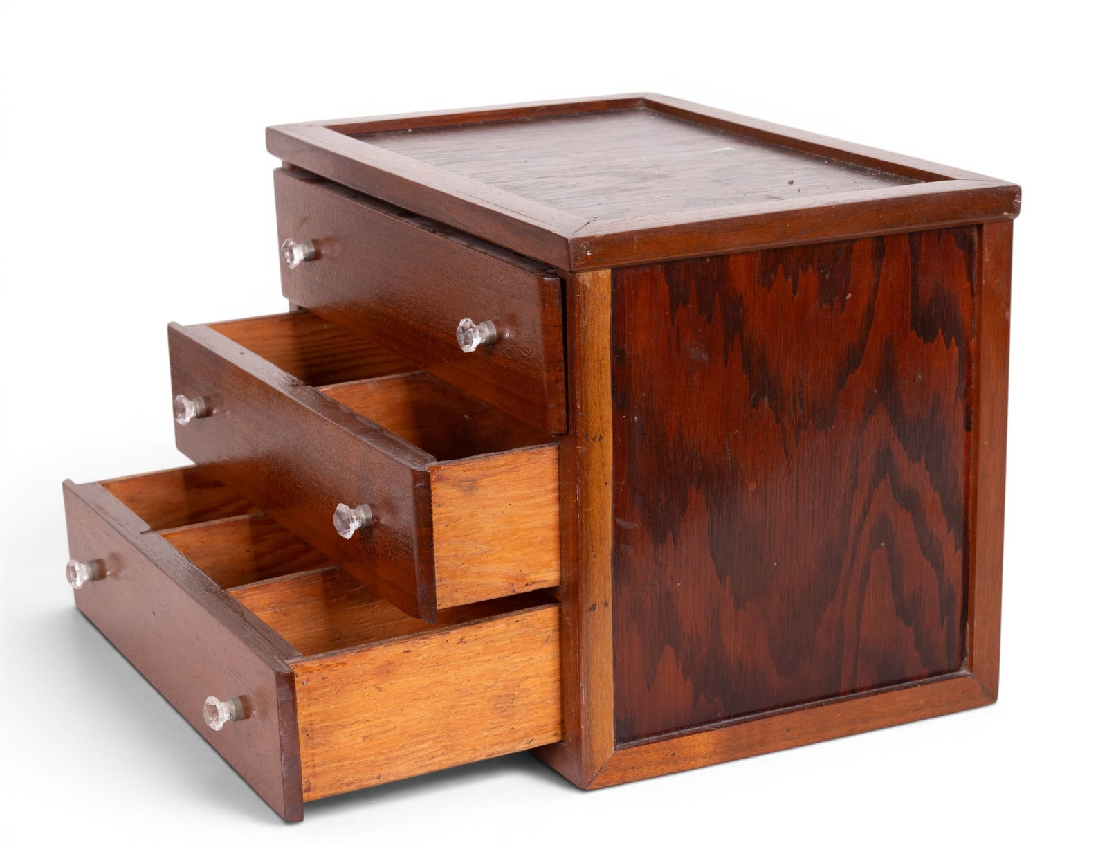 Antique Three Drawer Table Top Cabinet - 3