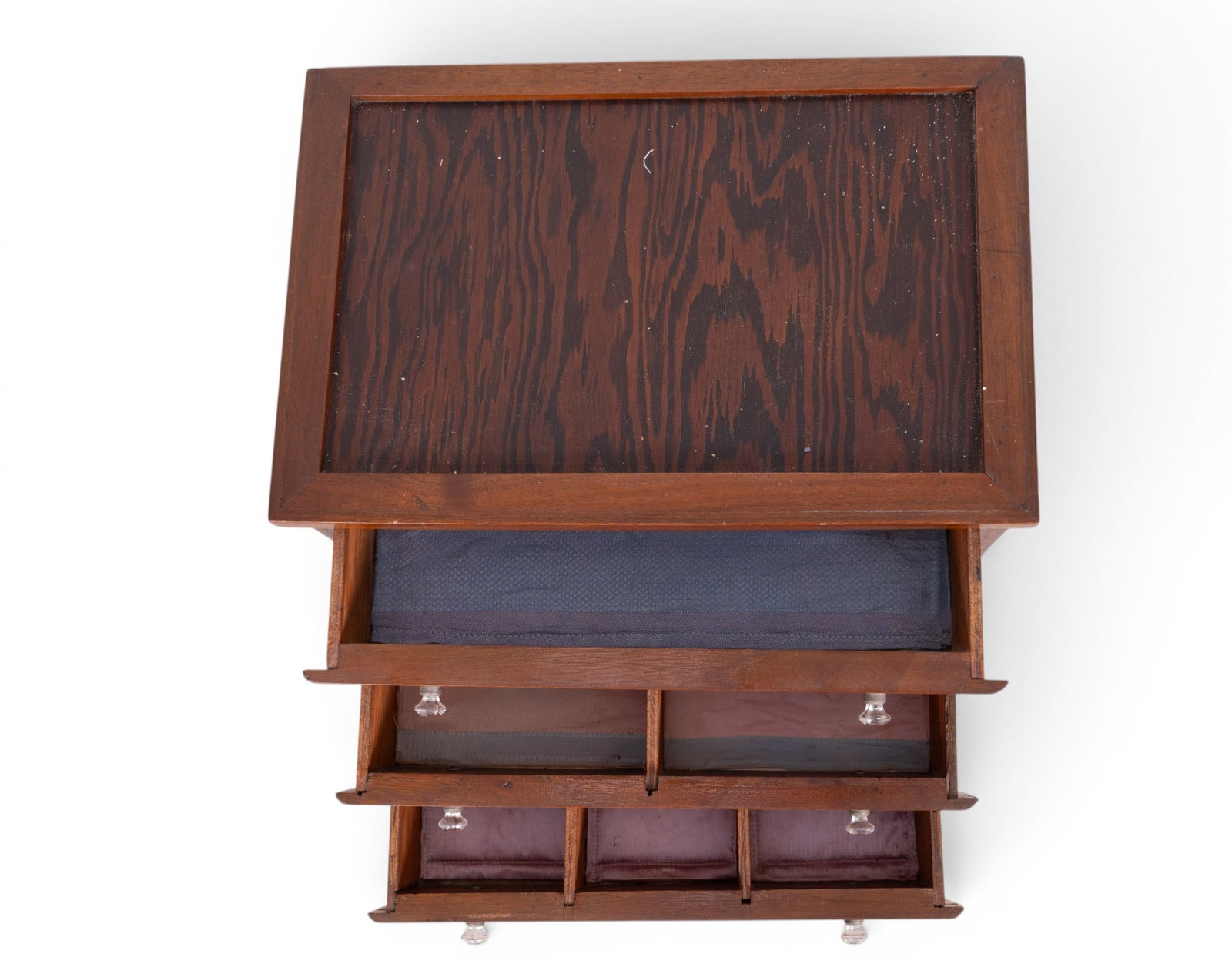 Antique Three Drawer Table Top Cabinet - 4