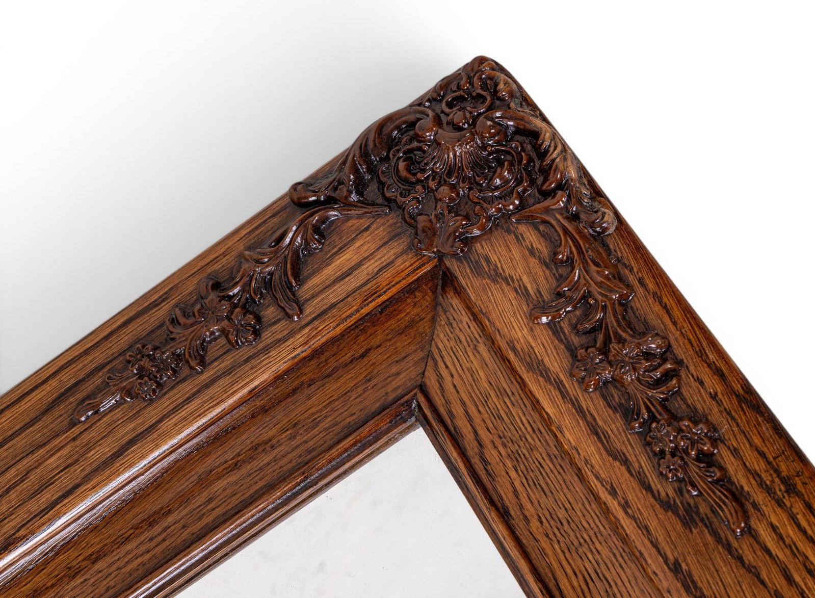 Antique Carved Wood Mirror - 2