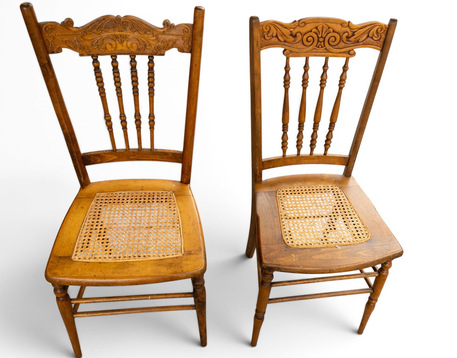 Cane Seat Spindle Back Chairs - 3