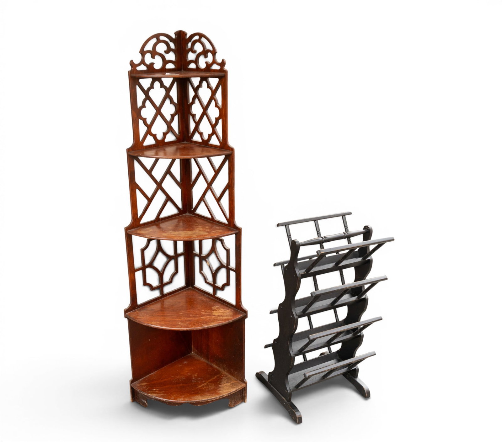 Tall Corner Shelf + Magazine Rack (1 of 8)