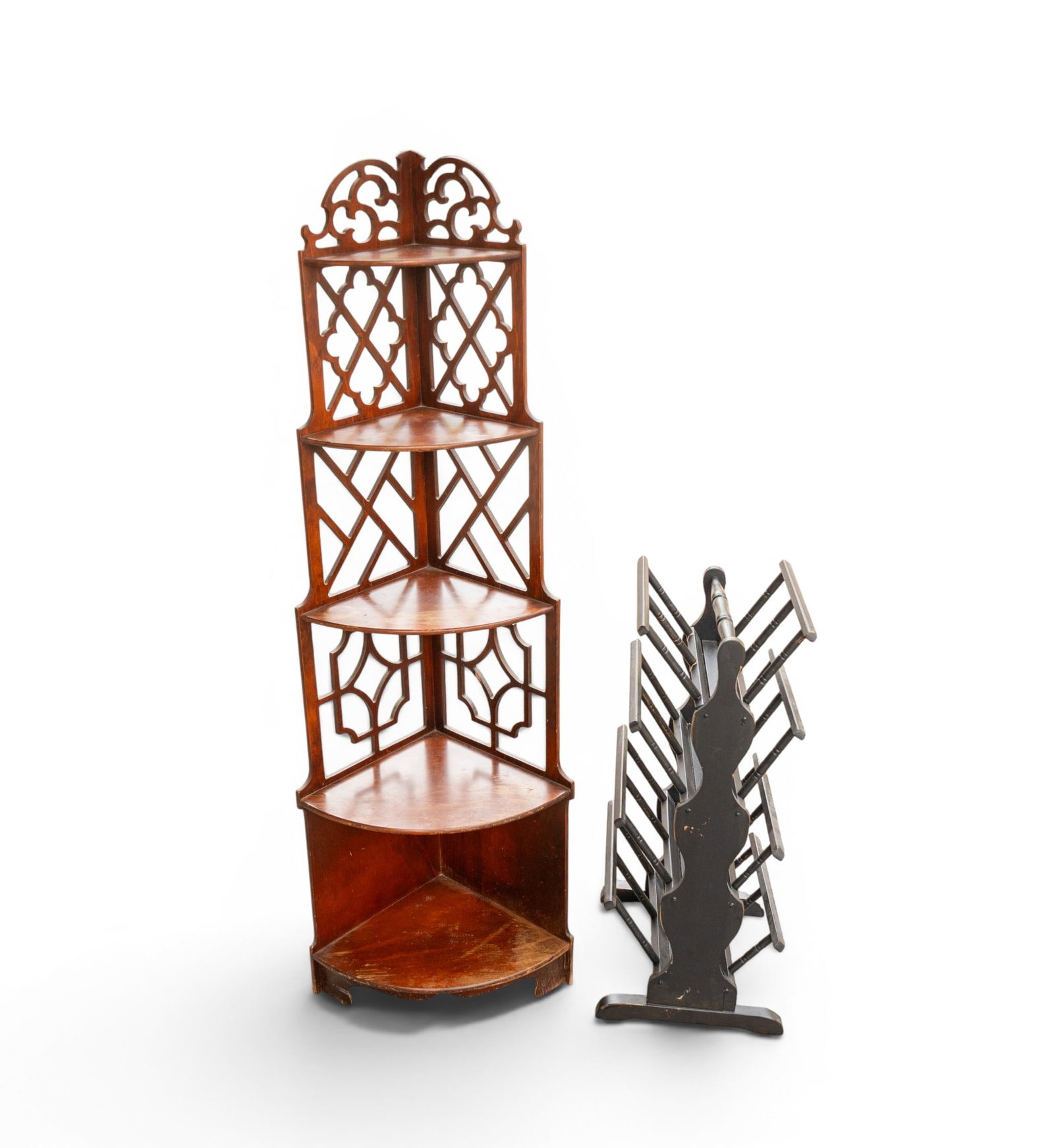 Tall Corner Shelf + Magazine Rack - 8
