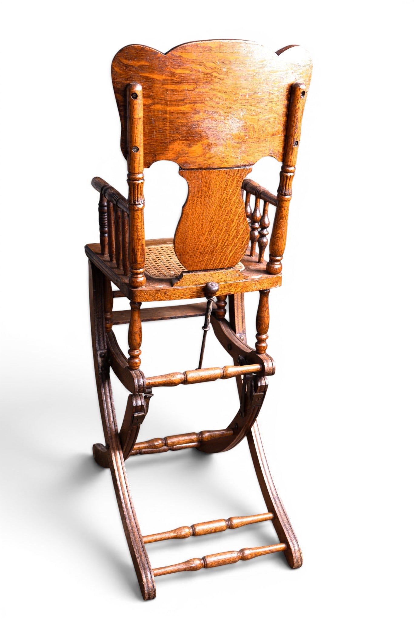 Pressed Oak Collapsible High Chair - 8