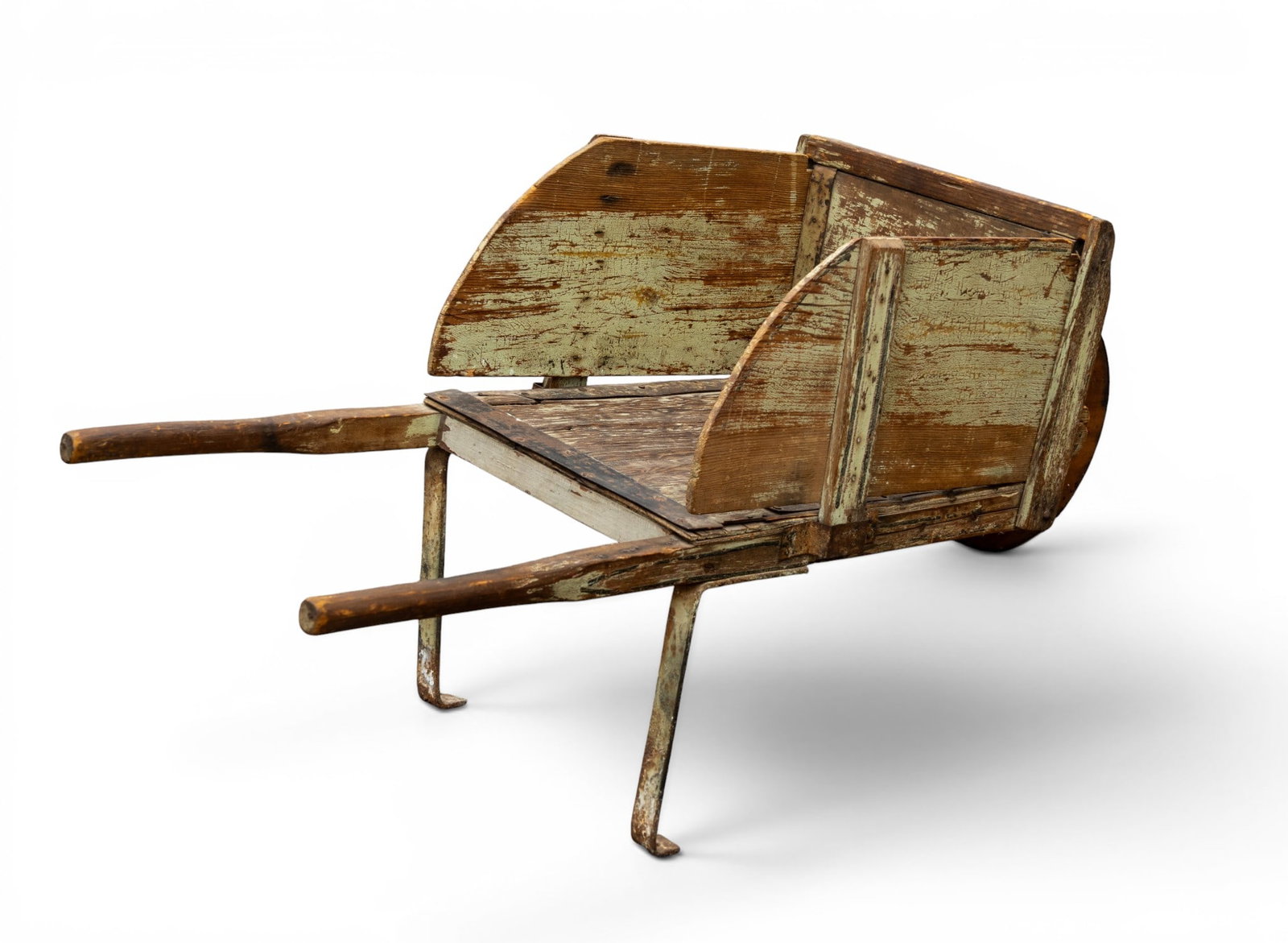 Antique Wood Wheel Barrow - 2