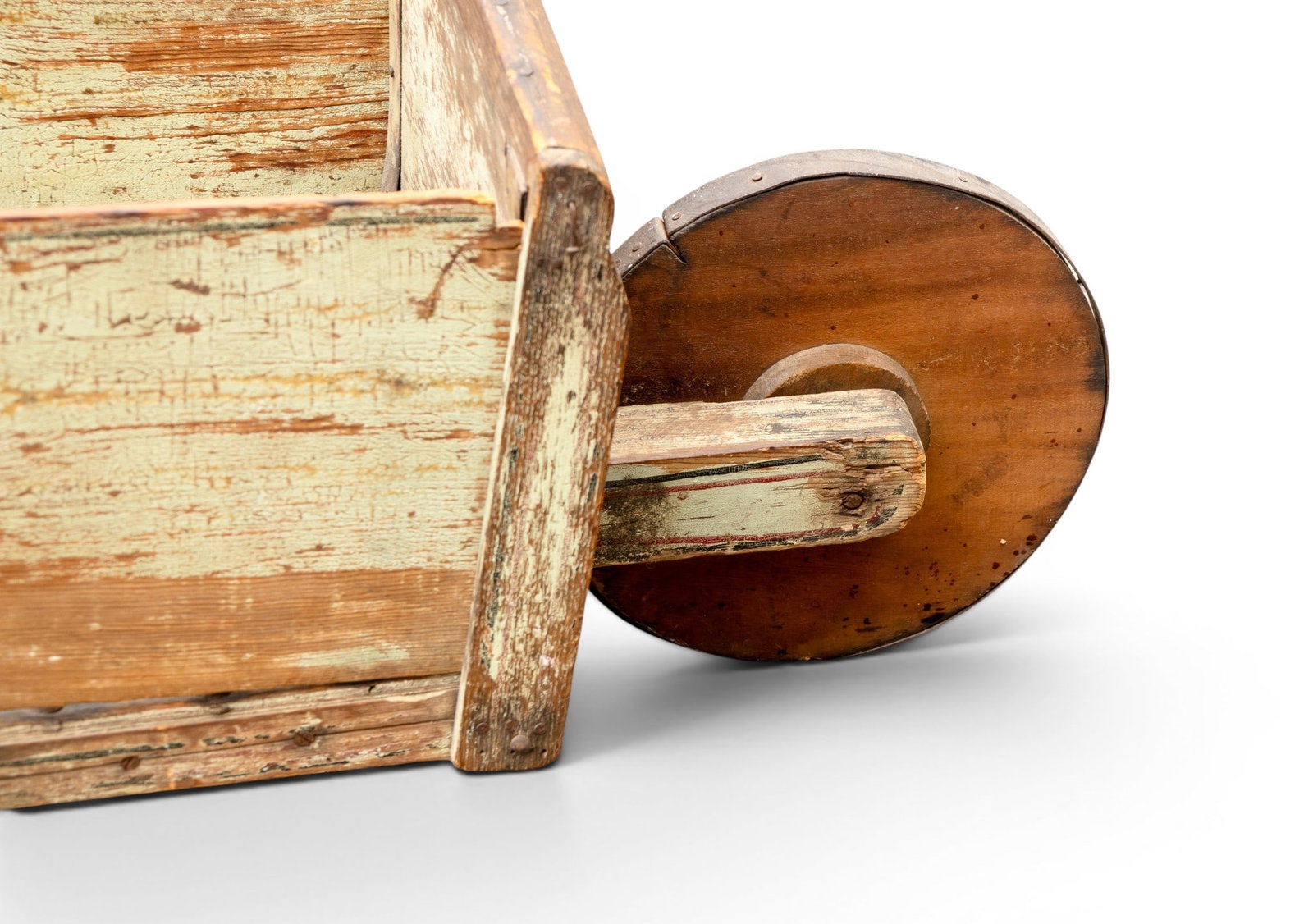 Antique Wood Wheel Barrow - 6