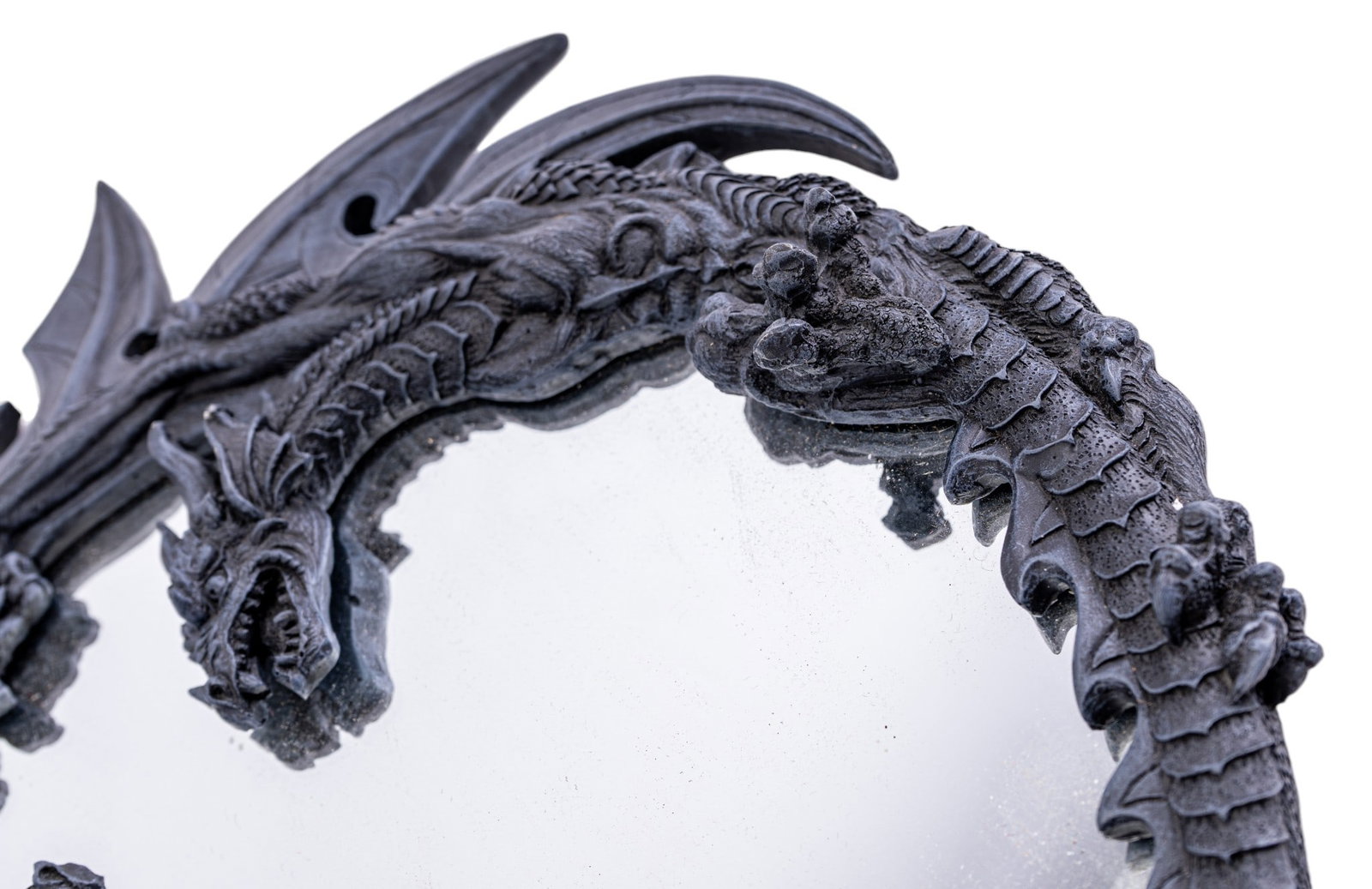 Gothic-Style Resin Dragon Framed Wall Mirror - 4