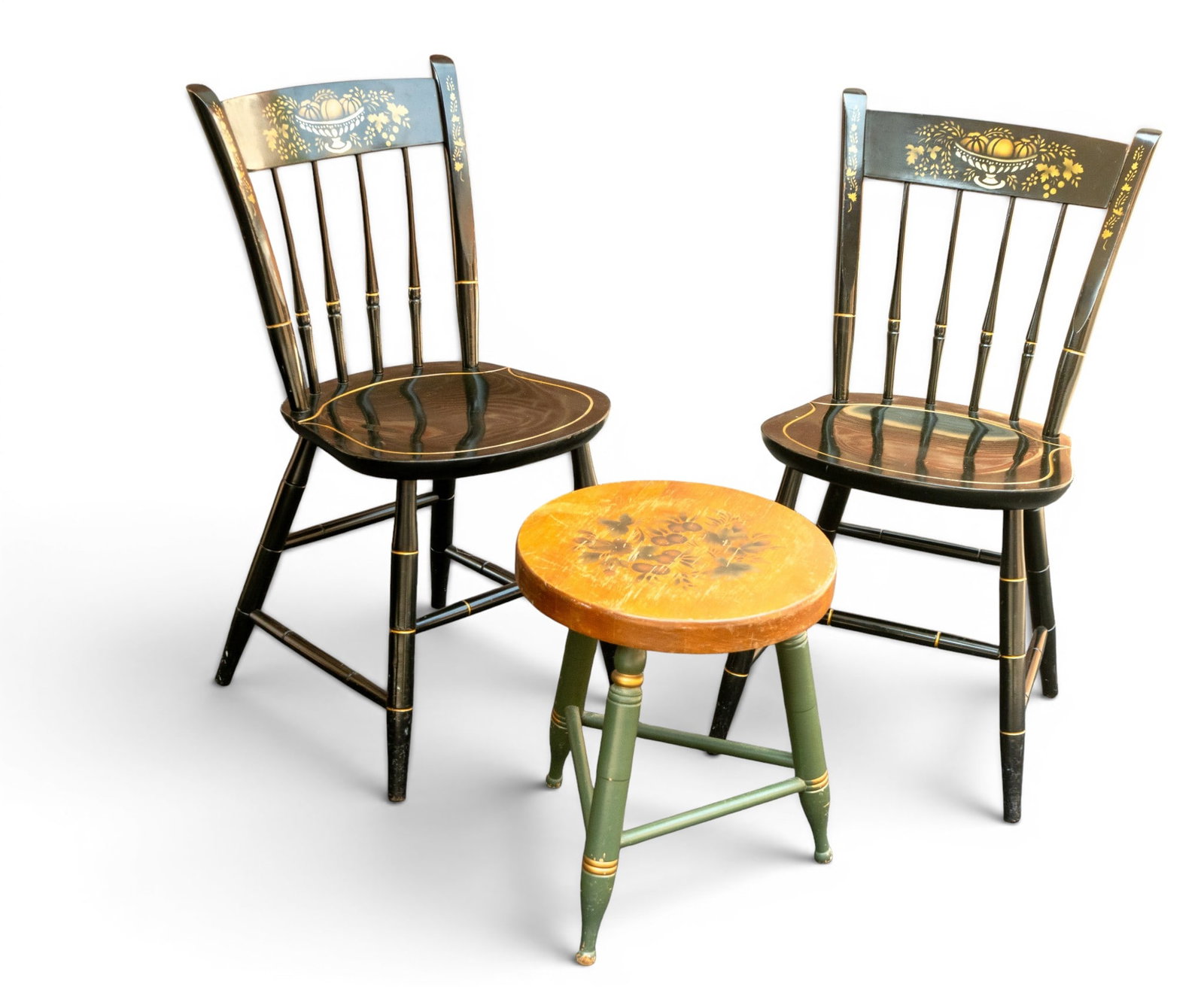 Nicholas & Stone Co. Chairs, Hitchcock Stool (1 of 17)