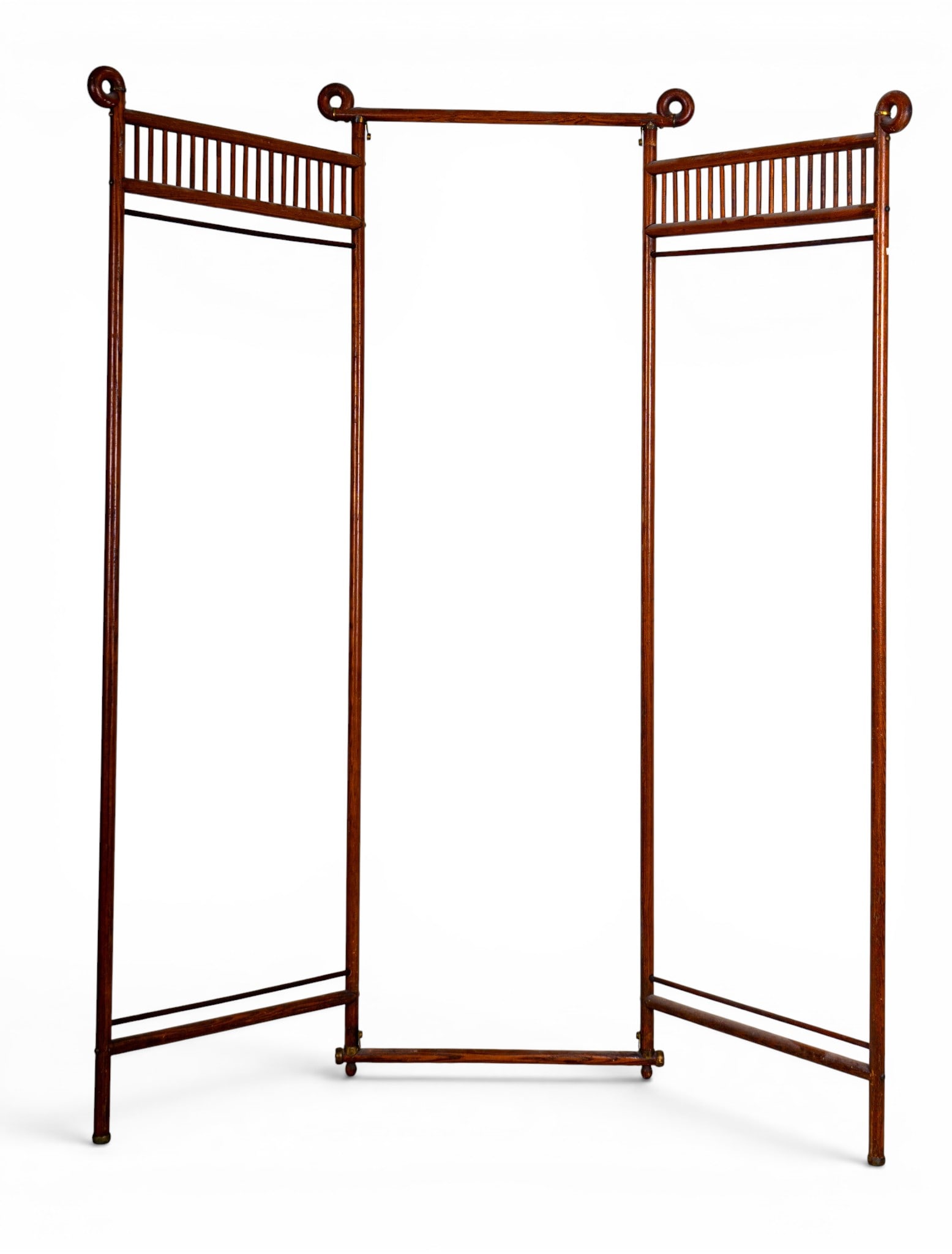 Antique Tri-Fold Partition Screen Frame - 2