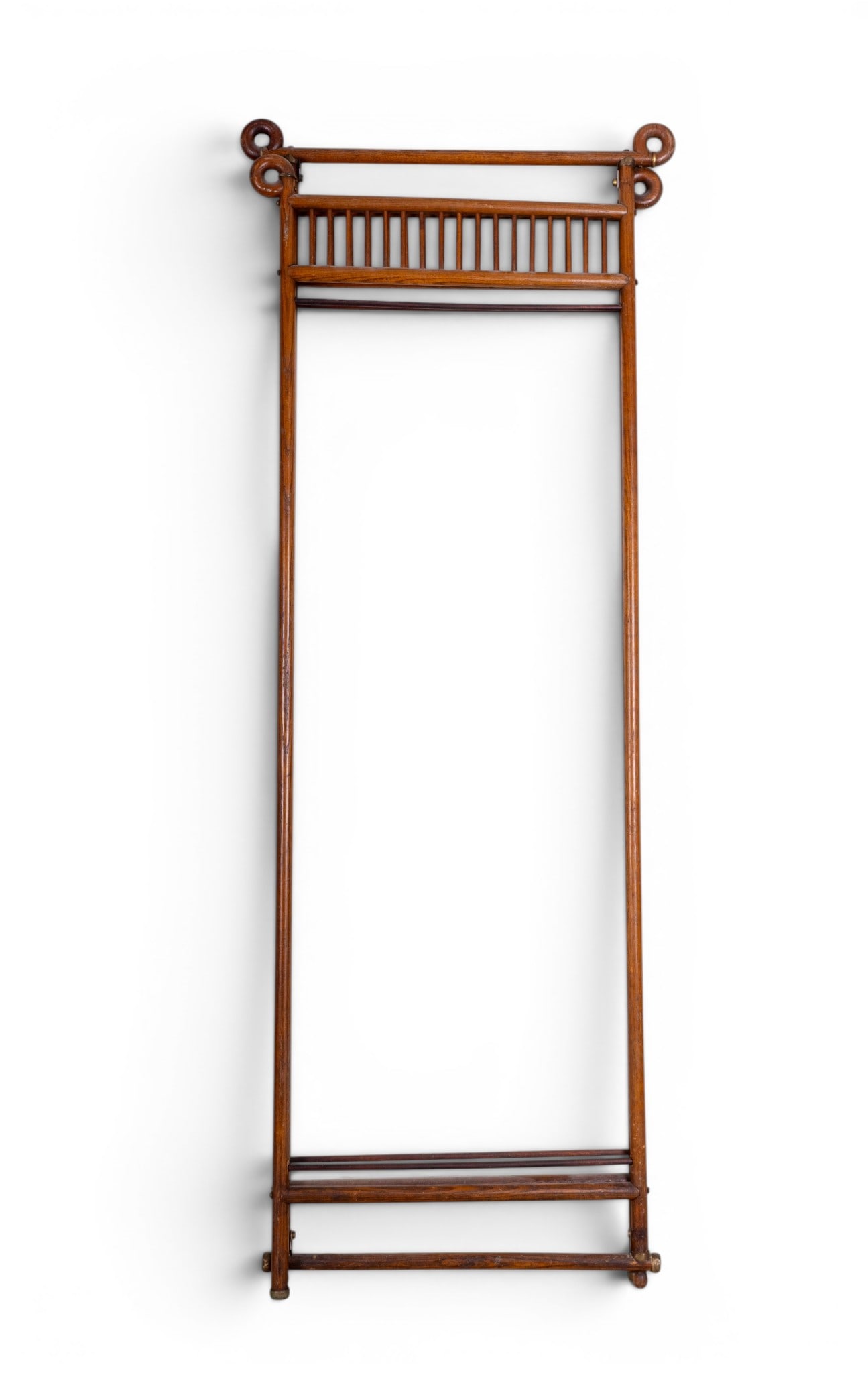 Antique Tri-Fold Partition Screen Frame - 6
