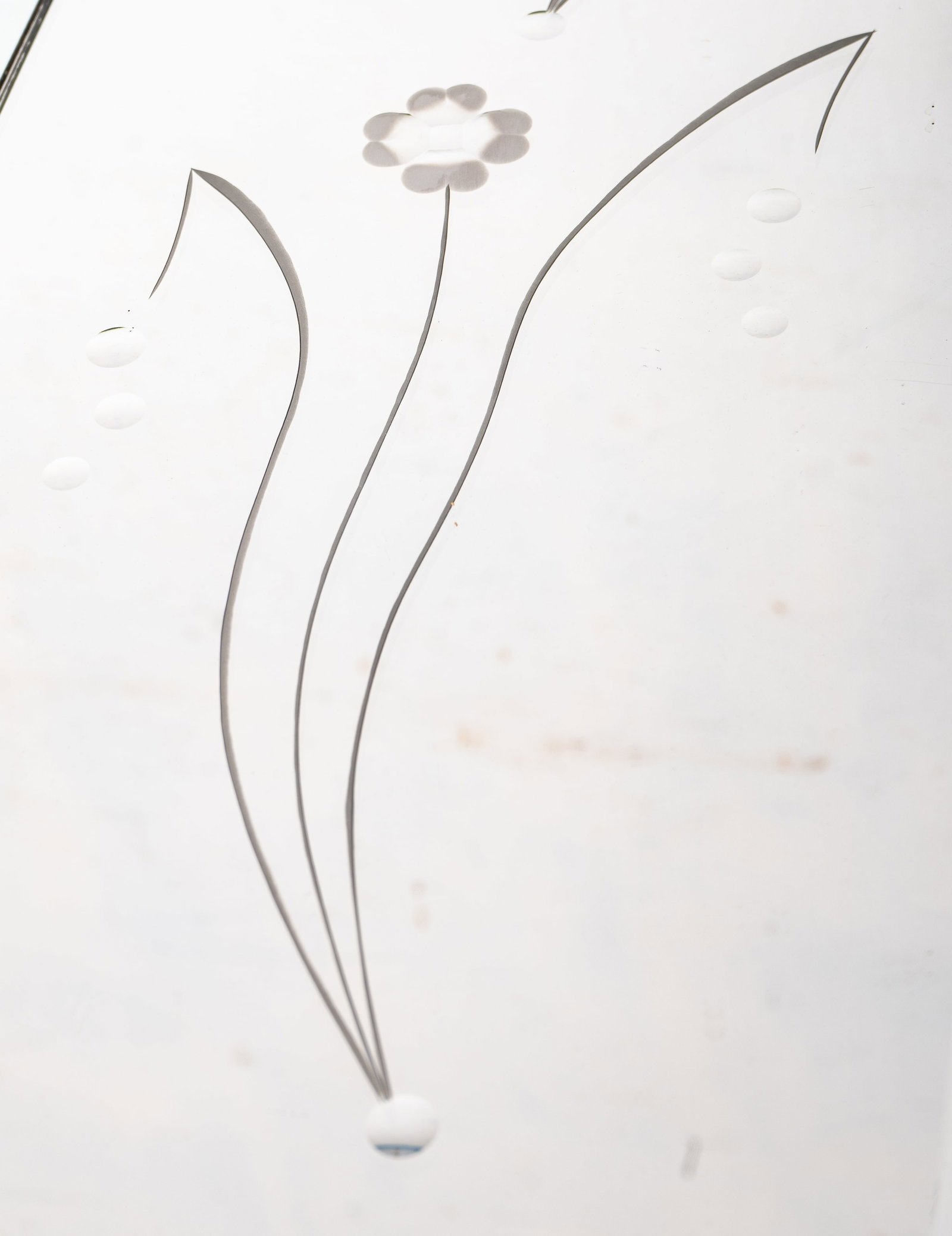 Vintage Etched Beveled Wall Mirror - 4