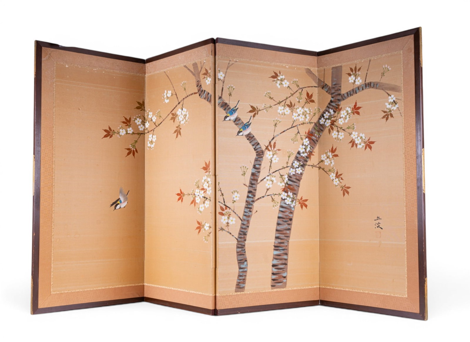 Japanese Four-Panel Folding Screen (1 of 9)