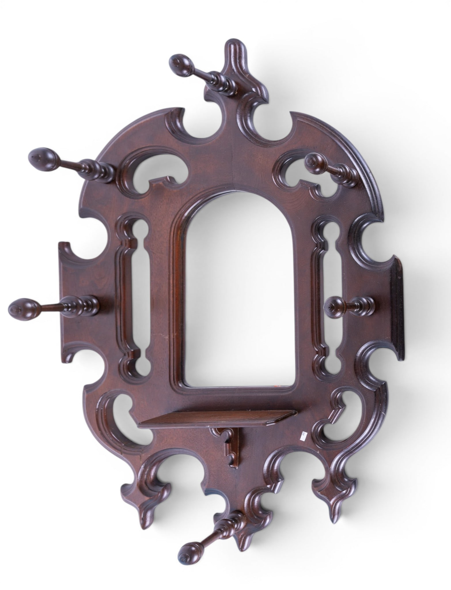 Gothic-Style Wall Mirror / Coat Rack (1 of 6)