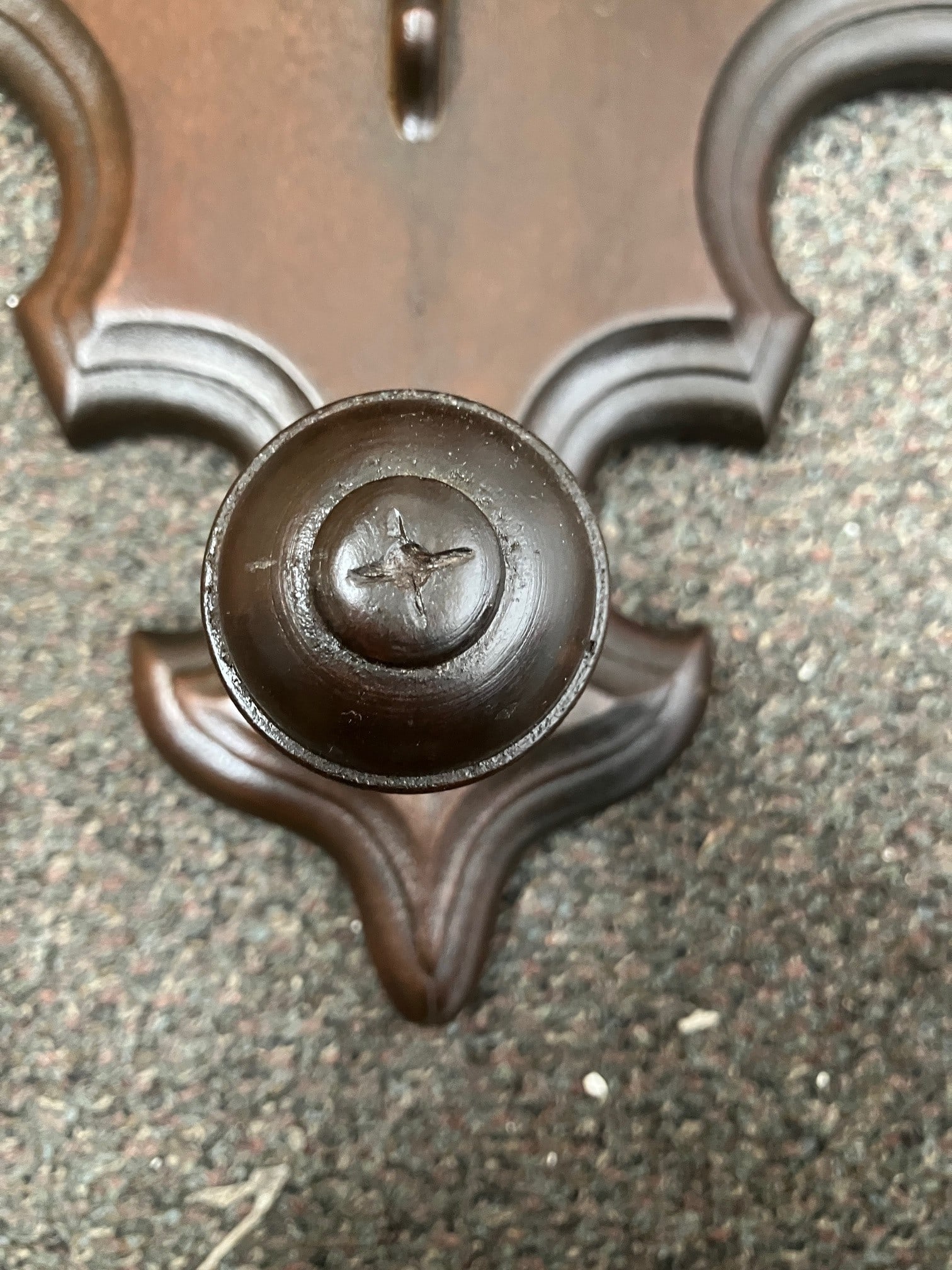 Antique Victorian Walnut Hanging Mirror w/ Pegs - 8