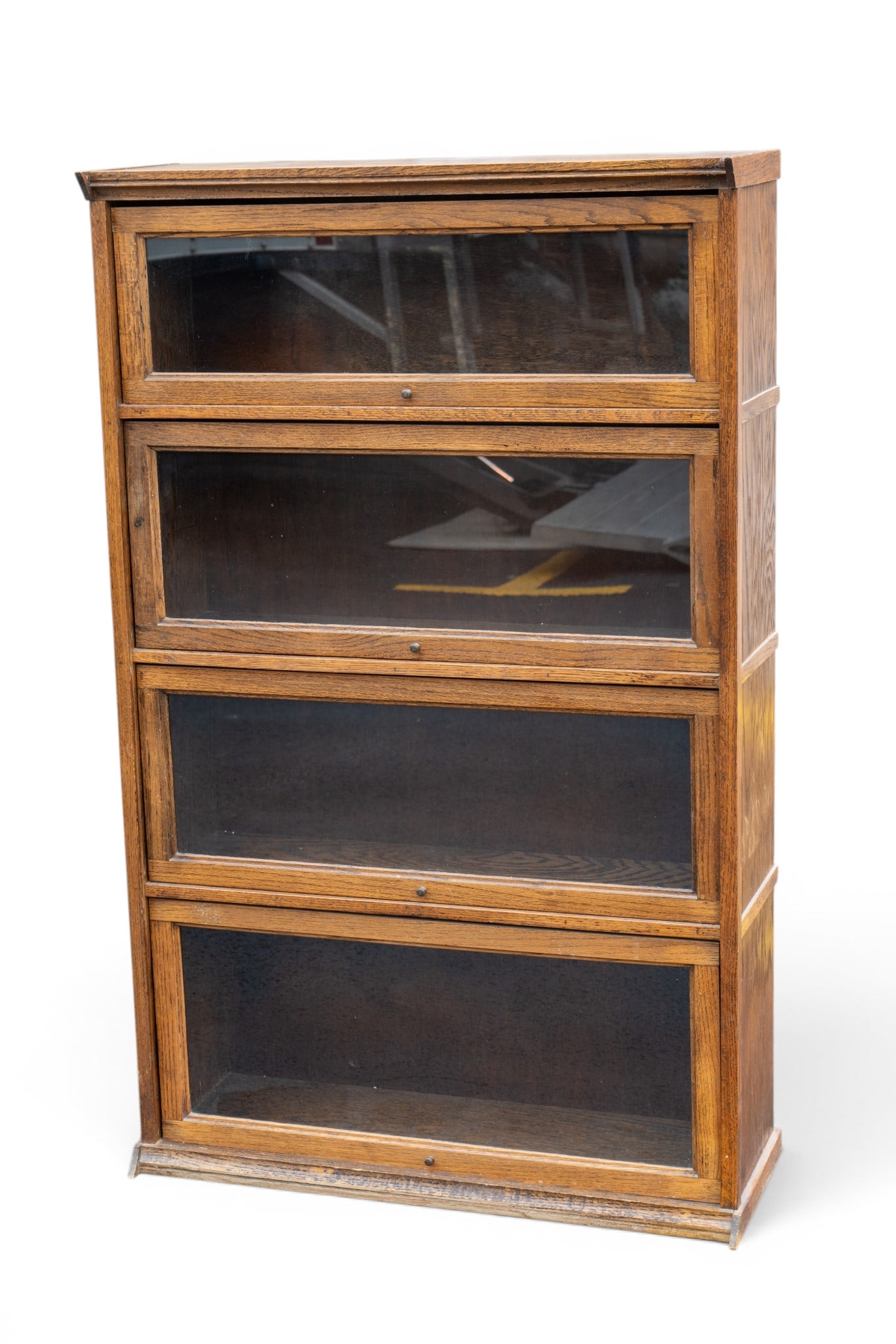 20th C Oak Veneer Front Barrister Bookcase (1 of 8)