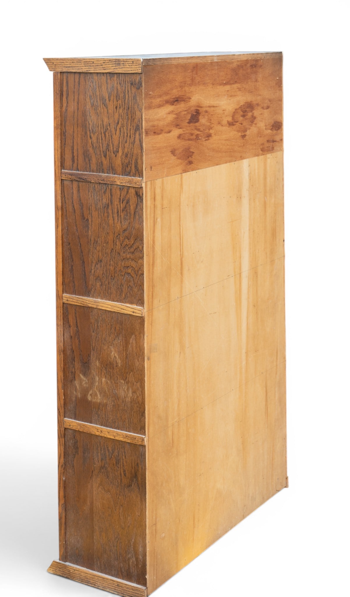 20th C Oak Veneer Front Barrister Bookcase - 4
