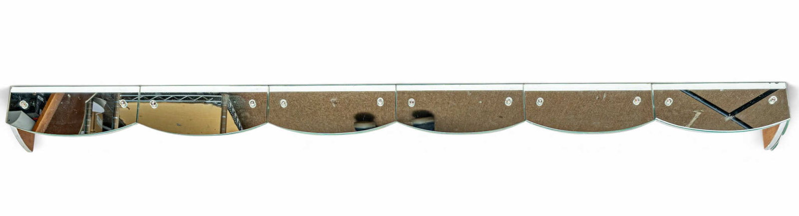 20th C 6' Wide Mirrored Window Valances - 2