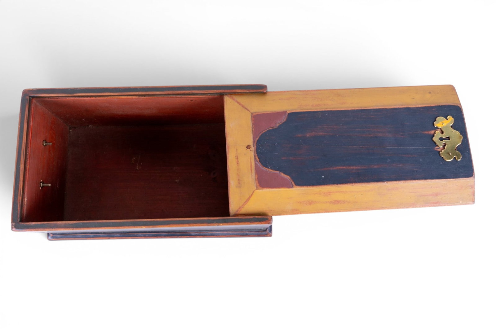 Painted Sliding Lid Candle Box - 4