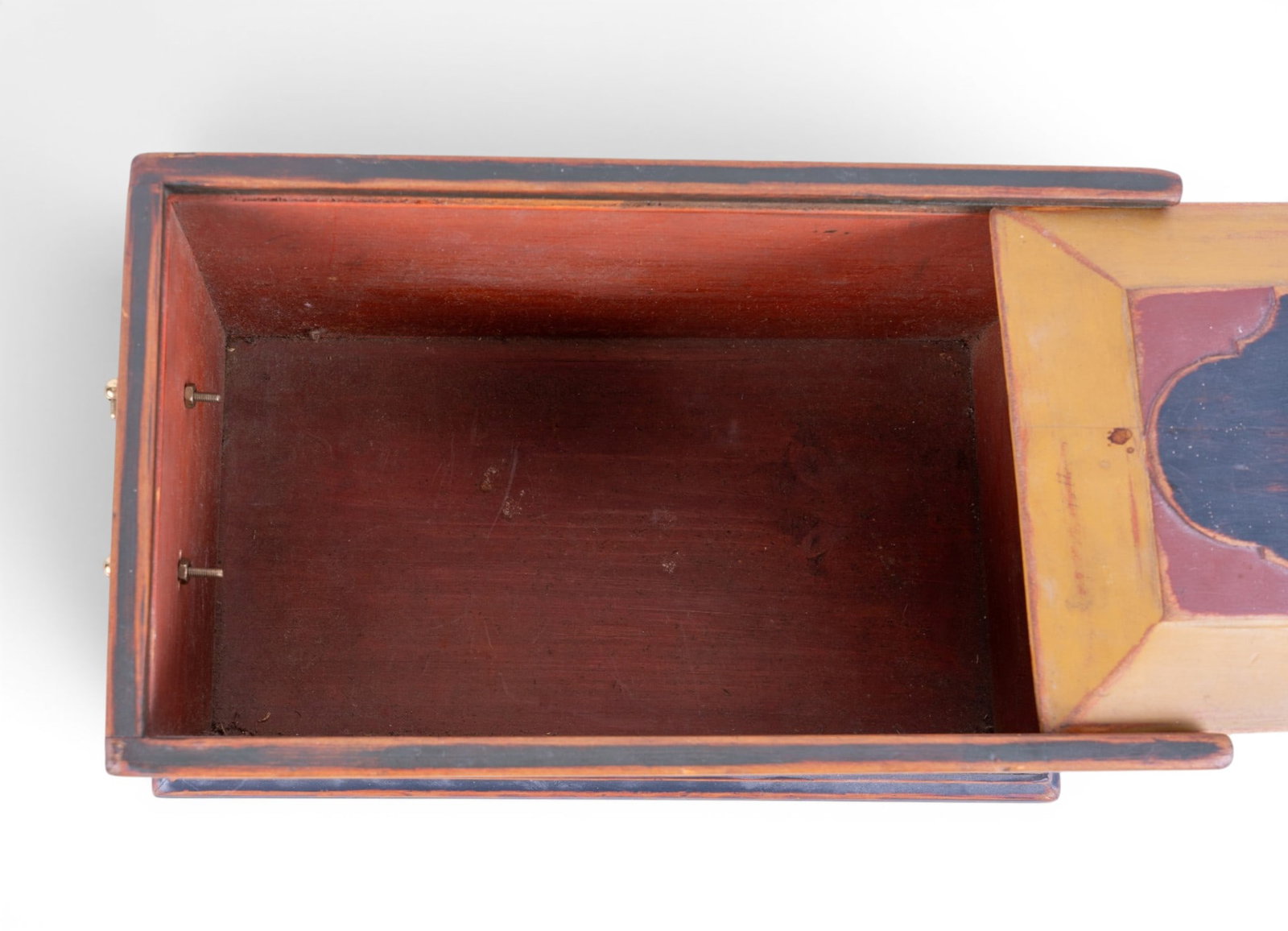 Painted Sliding Lid Candle Box - 5