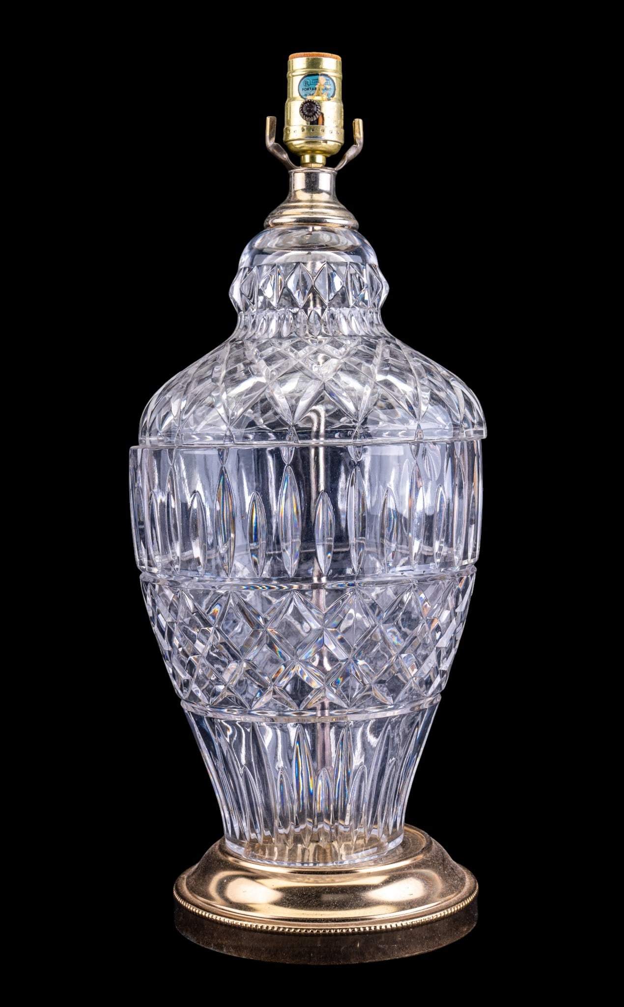 Contemporary Pressed Glass Table Lamp (1 of 8)