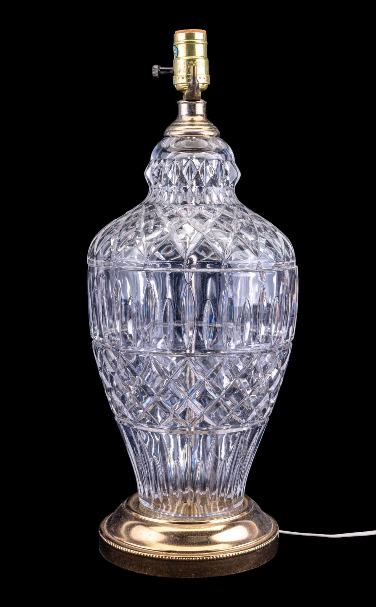 Contemporary Pressed Glass Table Lamp - 2