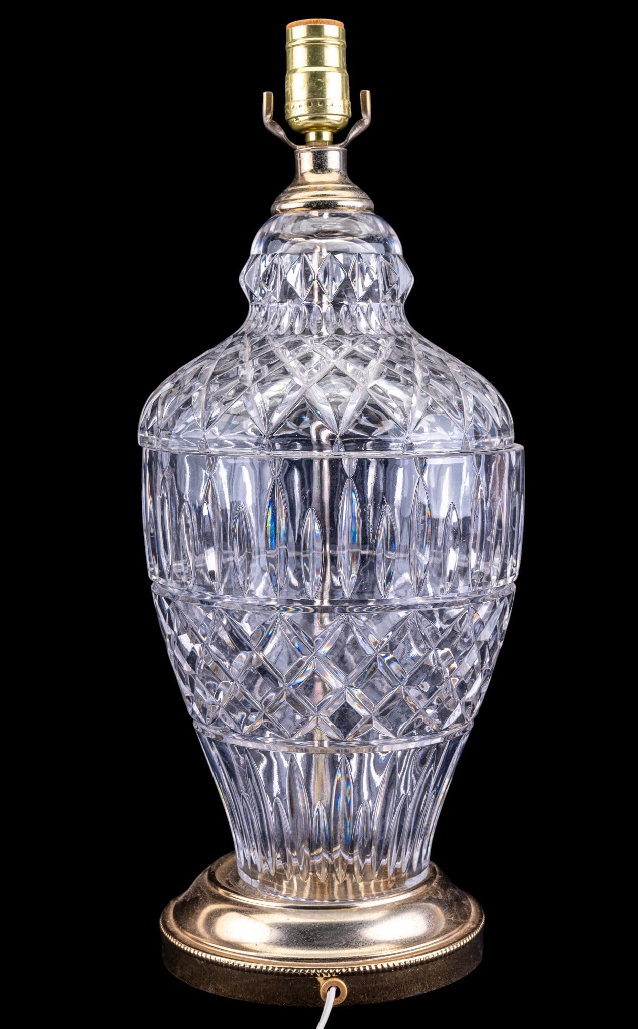 Contemporary Pressed Glass Table Lamp - 3
