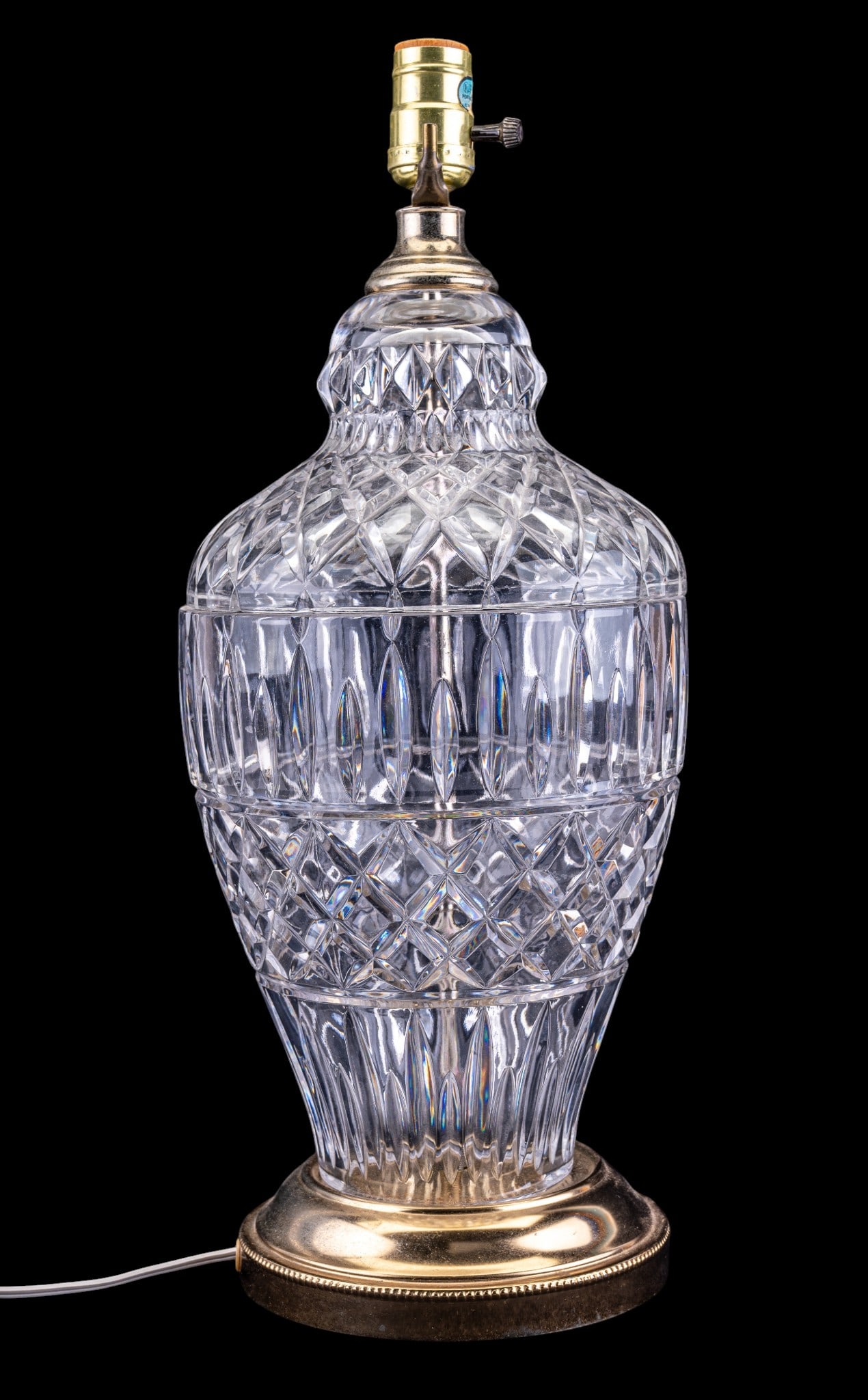 Contemporary Pressed Glass Table Lamp - 4
