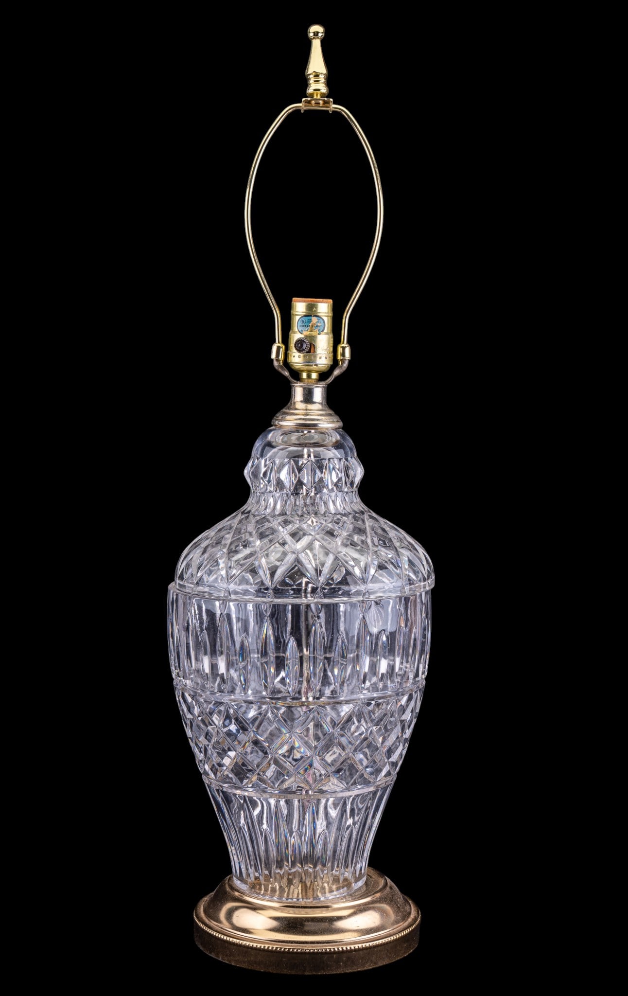 Contemporary Pressed Glass Table Lamp - 5