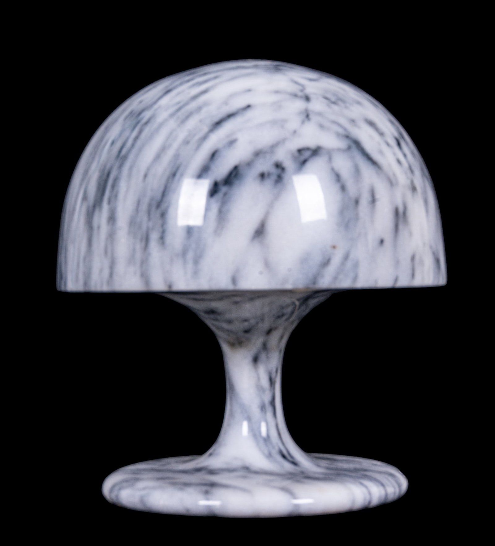 Mid-Century Marble Mushroom Table Lamp - 6