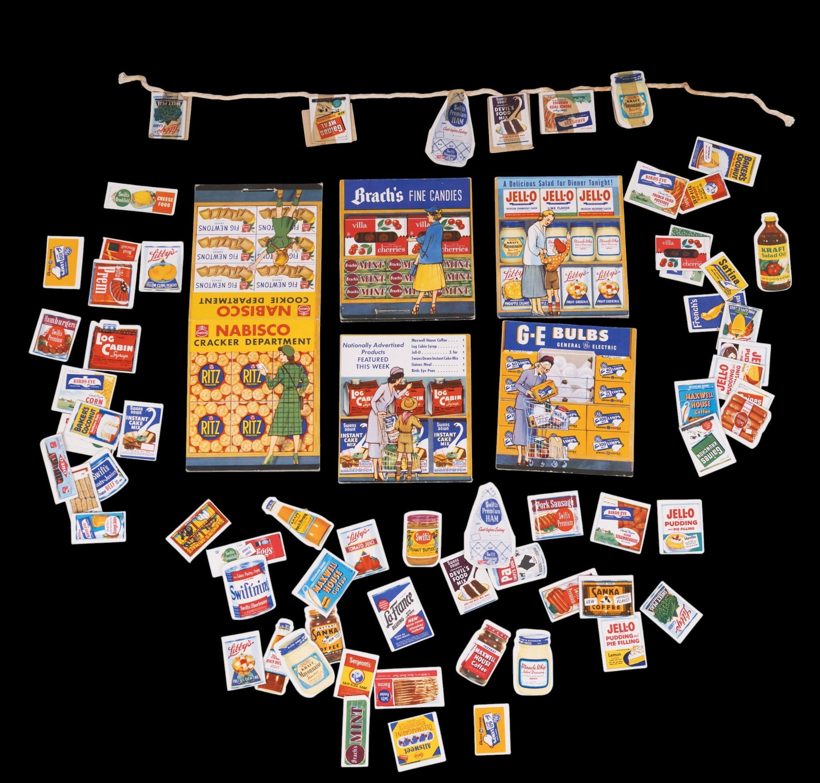 Vintage Miniature Cardboard Advertising Cutouts (1 of 6)