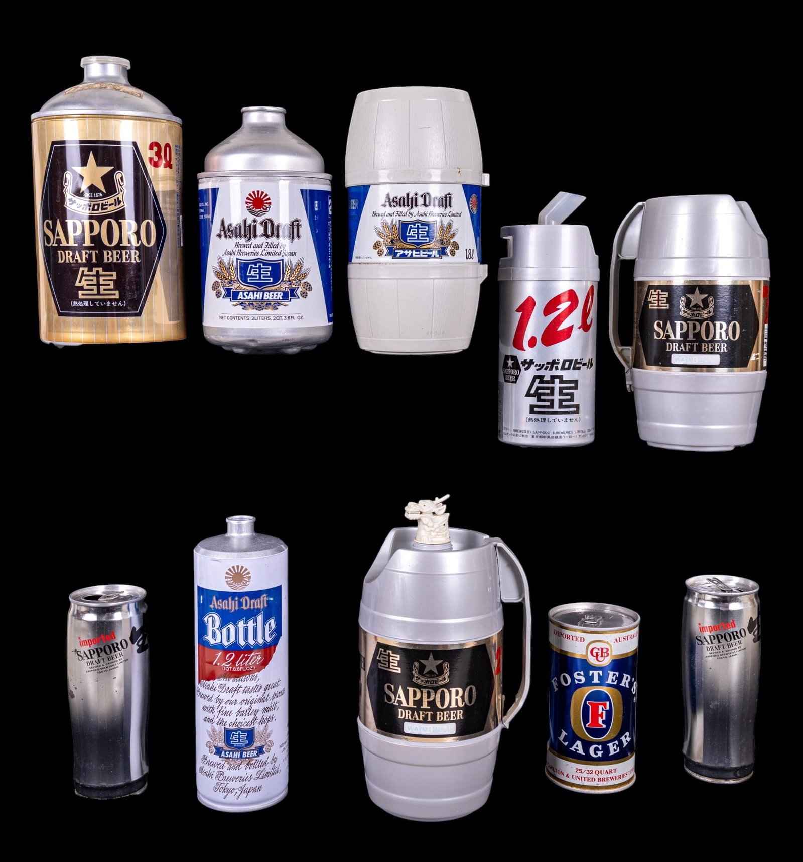 Sapporo, Asahi, Vintage Japanese Beer Vessels (1 of 6)