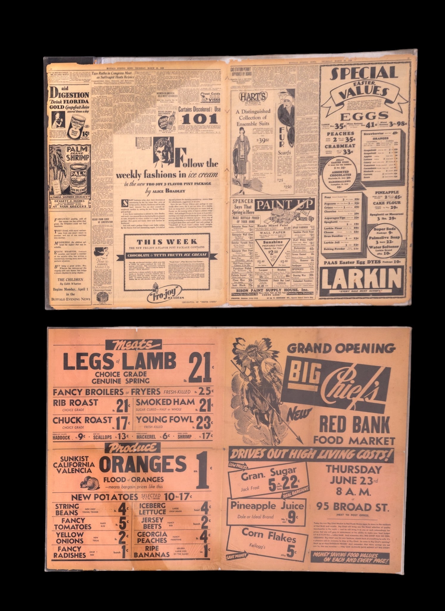 Food Advertising Sheets in Plastic, Mid-20th C (1 of 9)