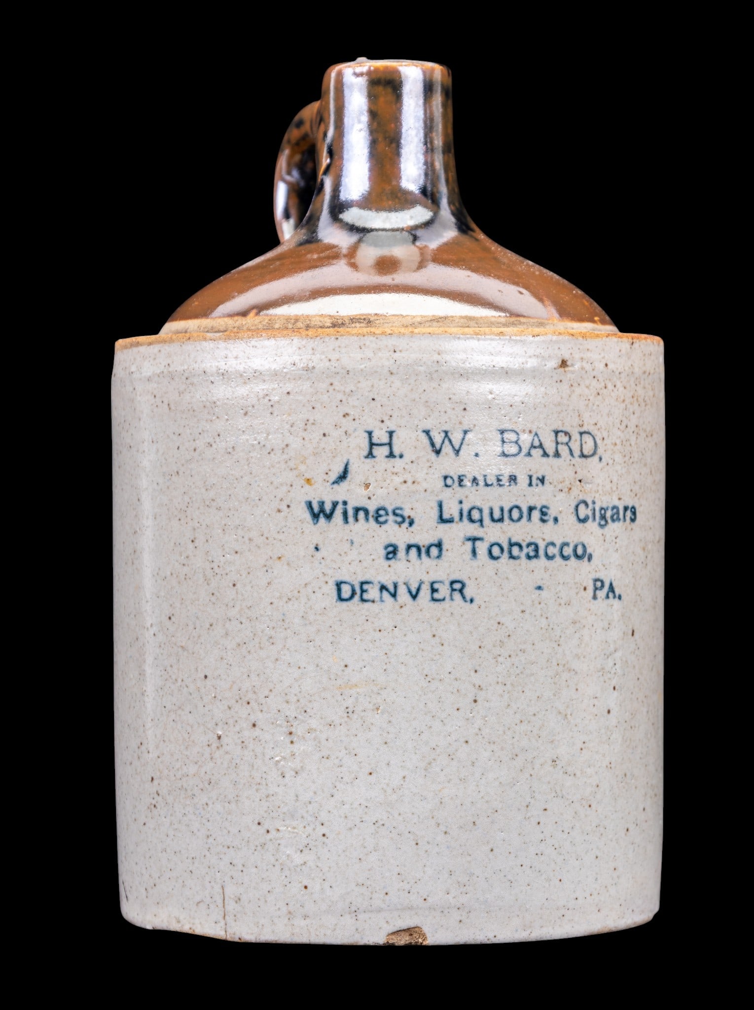 Antique Advertising Stoneware Whiskey Jug (1 of 8)