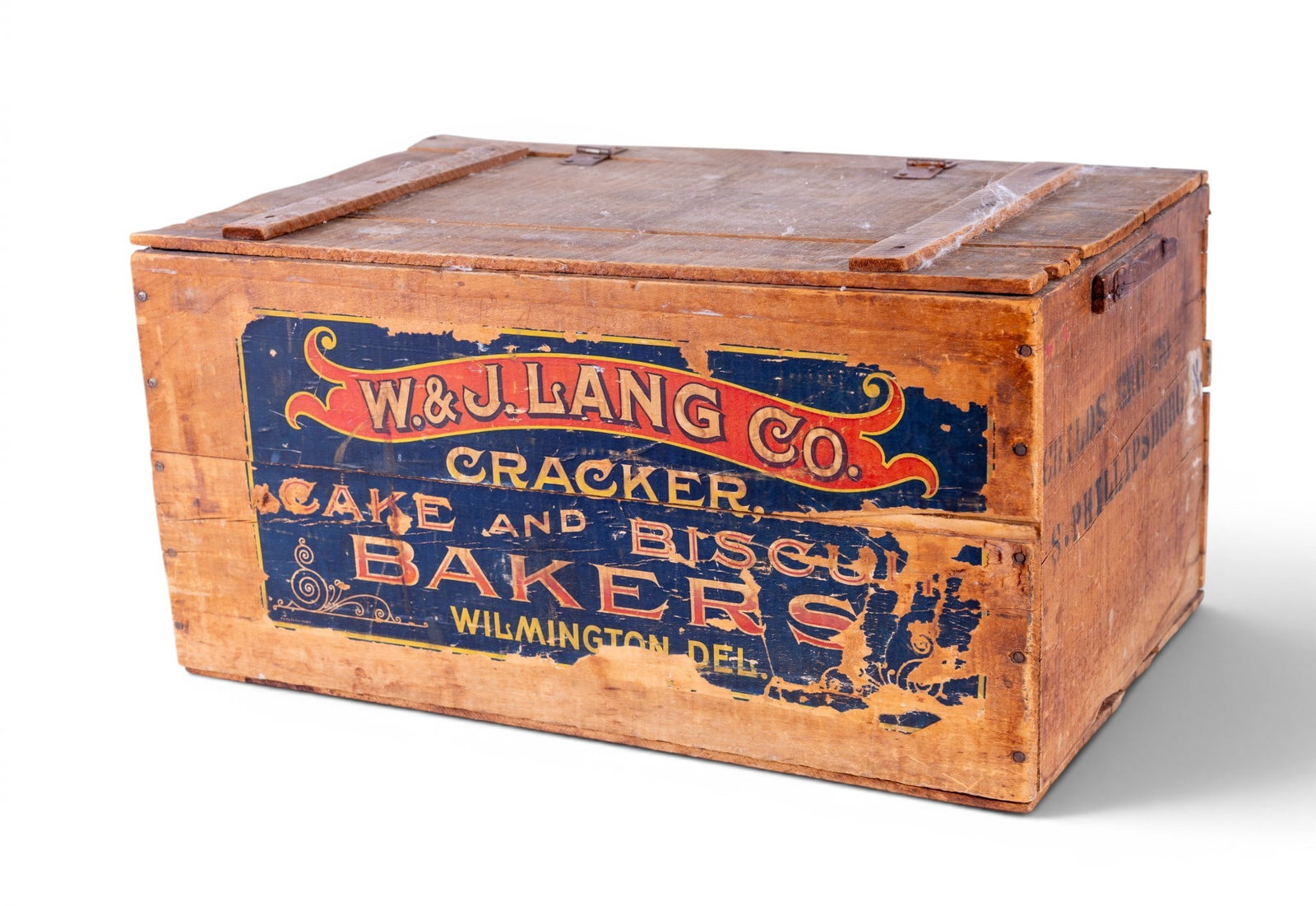 Early W & J Lang Advertising Cracker Crate (1 of 13)
