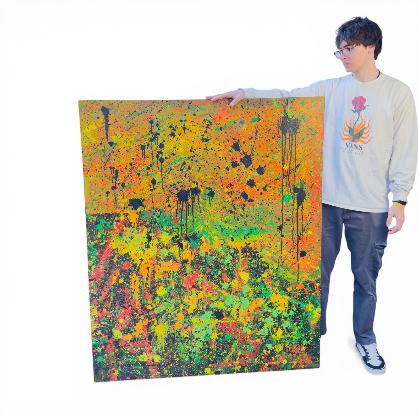Oversize Abstract Expressionist Oil on Canvas - 10