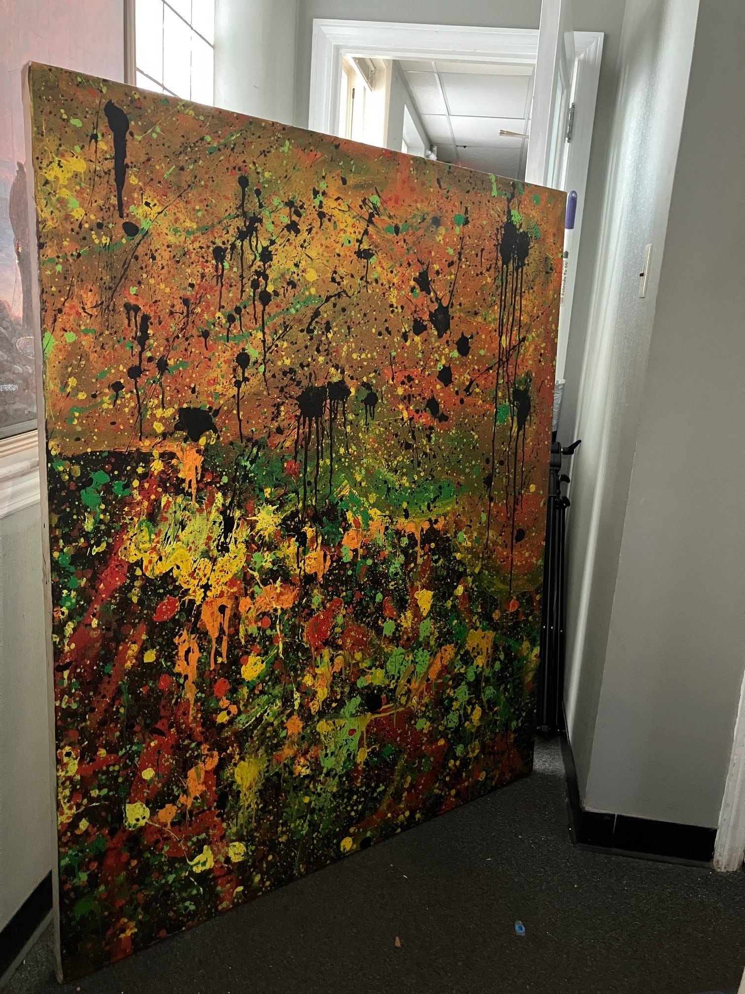 Oversize Abstract Expressionist Oil on Canvas - 12