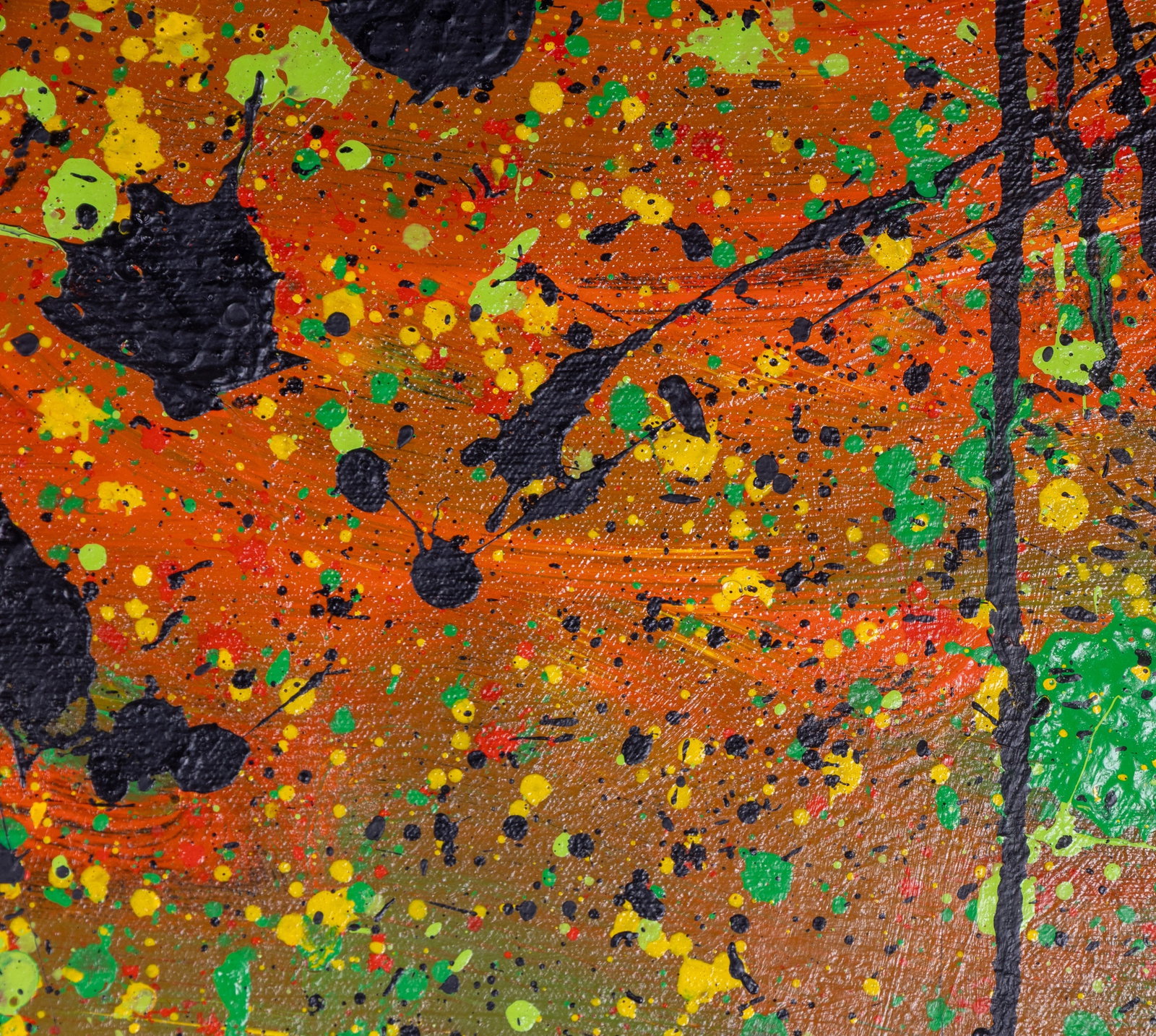 Oversize Abstract Expressionist Oil on Canvas - 6