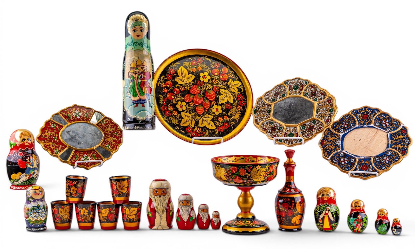 Russian Lacquerware Dolls, Tray, + More (1 of 11)