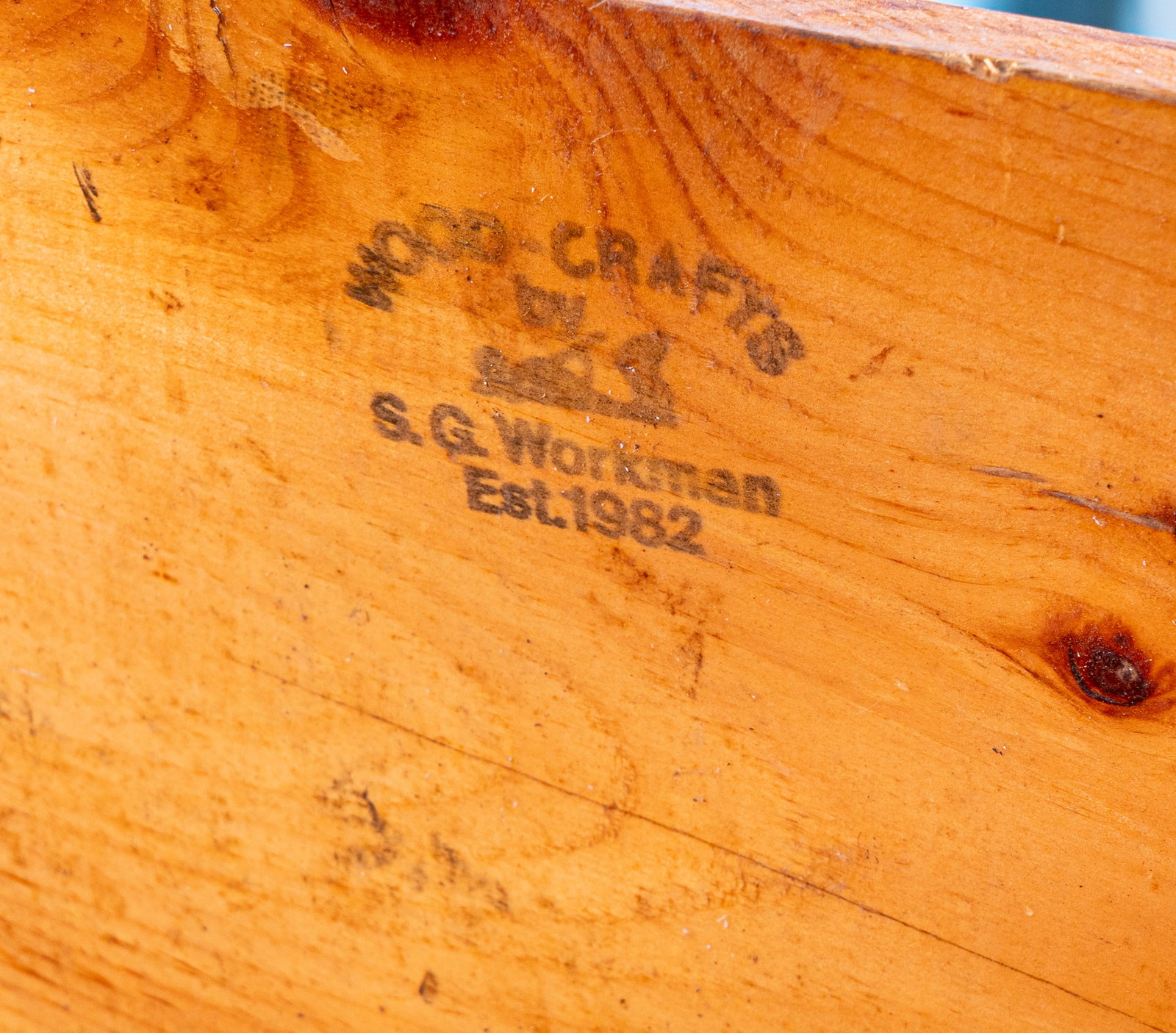 20th C Stenciled Advertising Crate with Lid - 6
