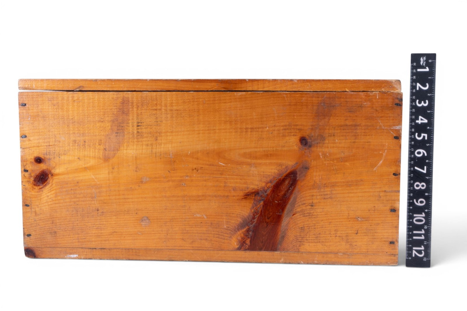 20th C Stenciled Advertising Crate with Lid - 9