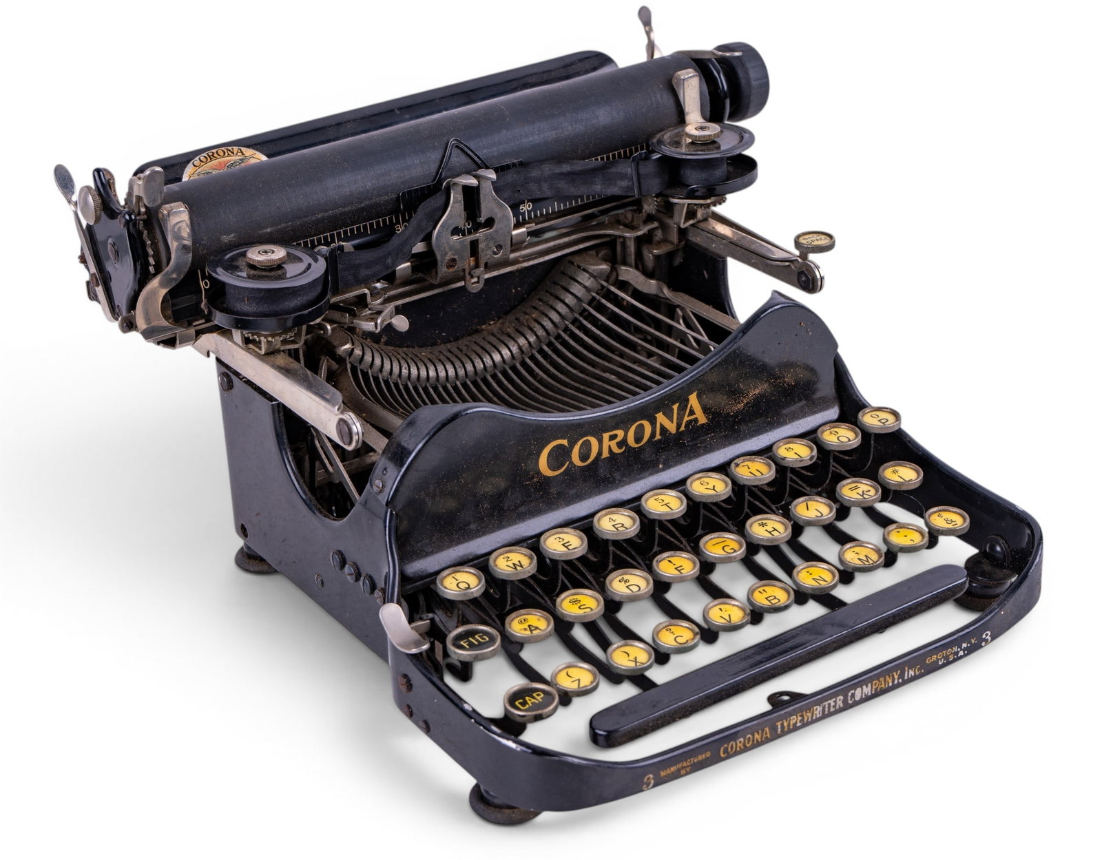 Corona 3 Folding Typewriter and Case, Early 20th C (1 of 9)